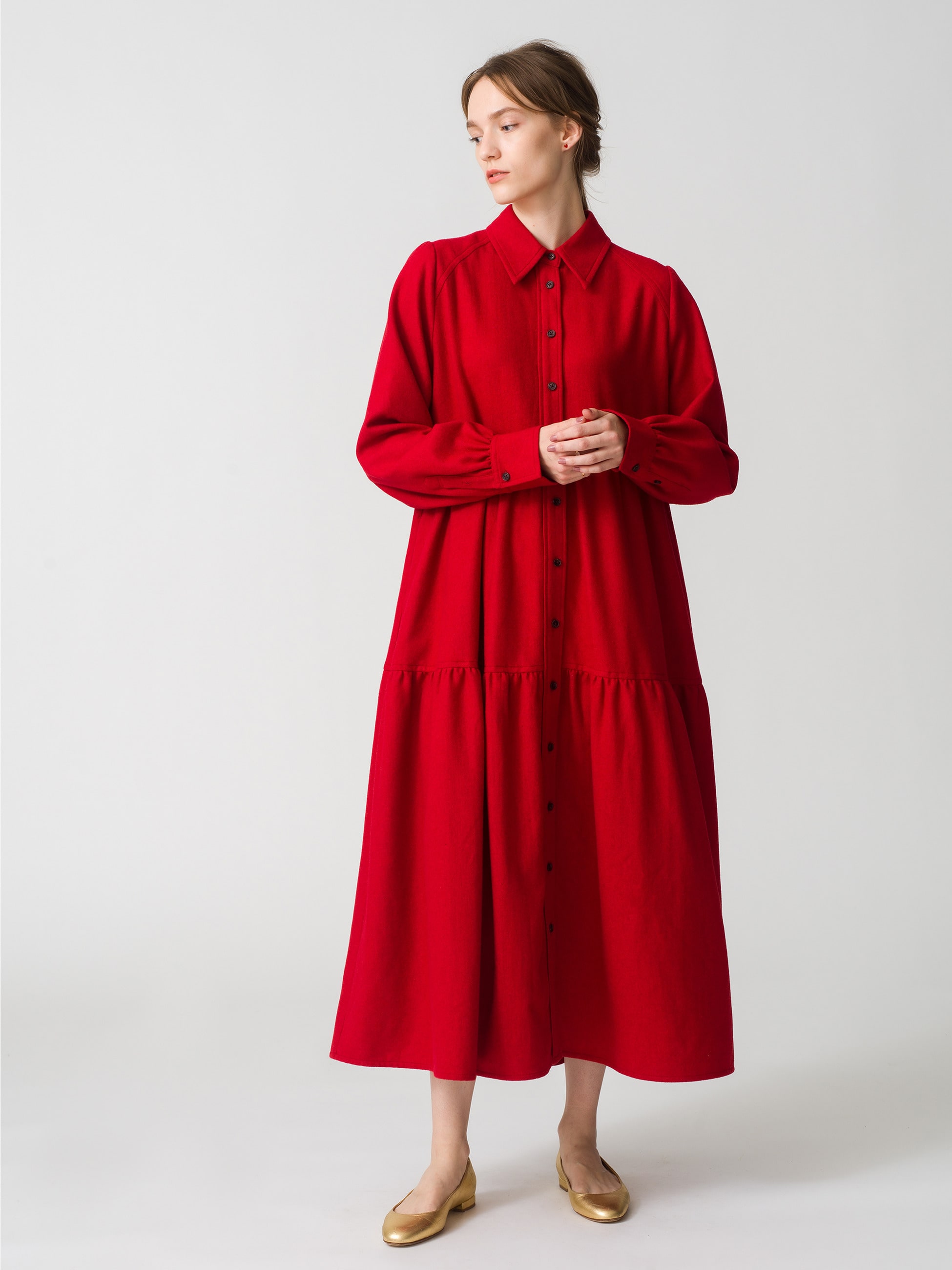 Wool Flannel Tiered Dress｜Ron Herman(ロンハーマン)｜Ron Herman