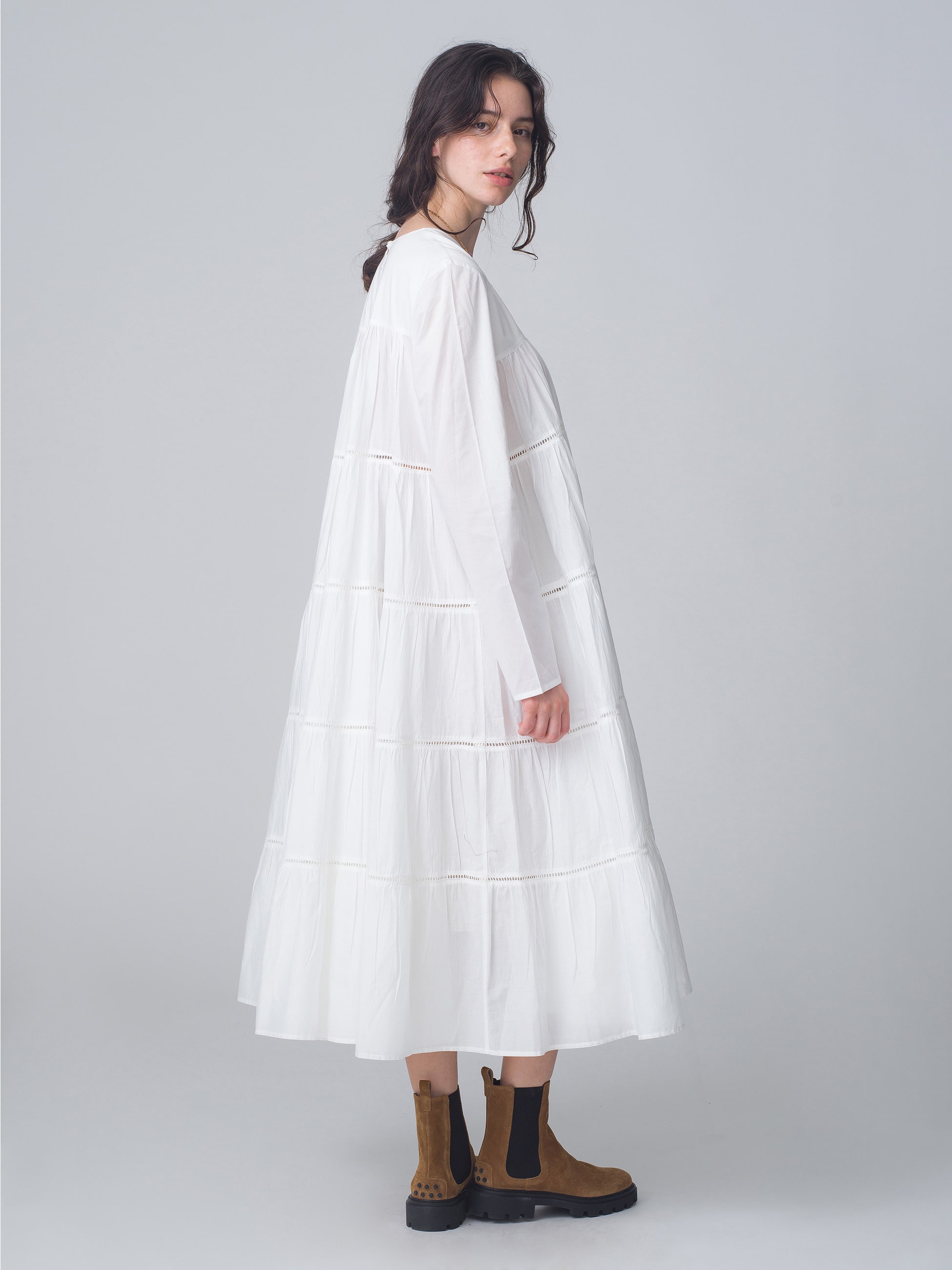 Maida Midi Dress (white)｜Merlette(マーレット)｜Ron Herman