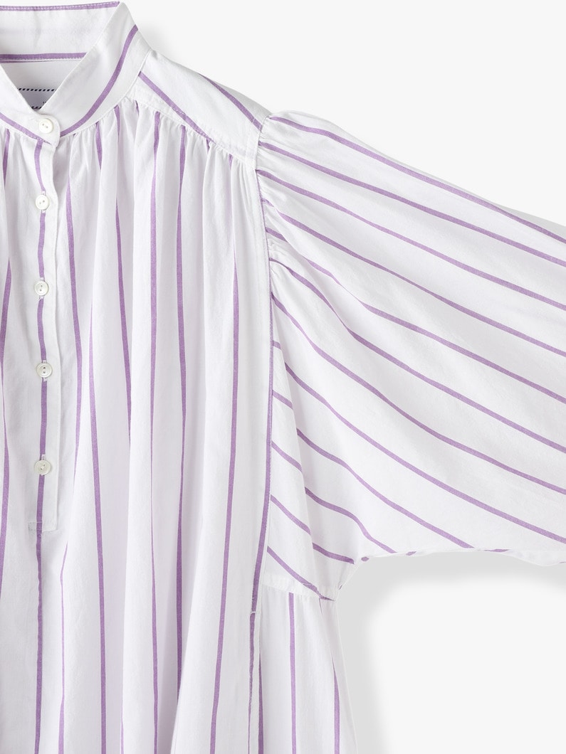 Striped Caftan Dress (purple) 詳細画像 purple 2