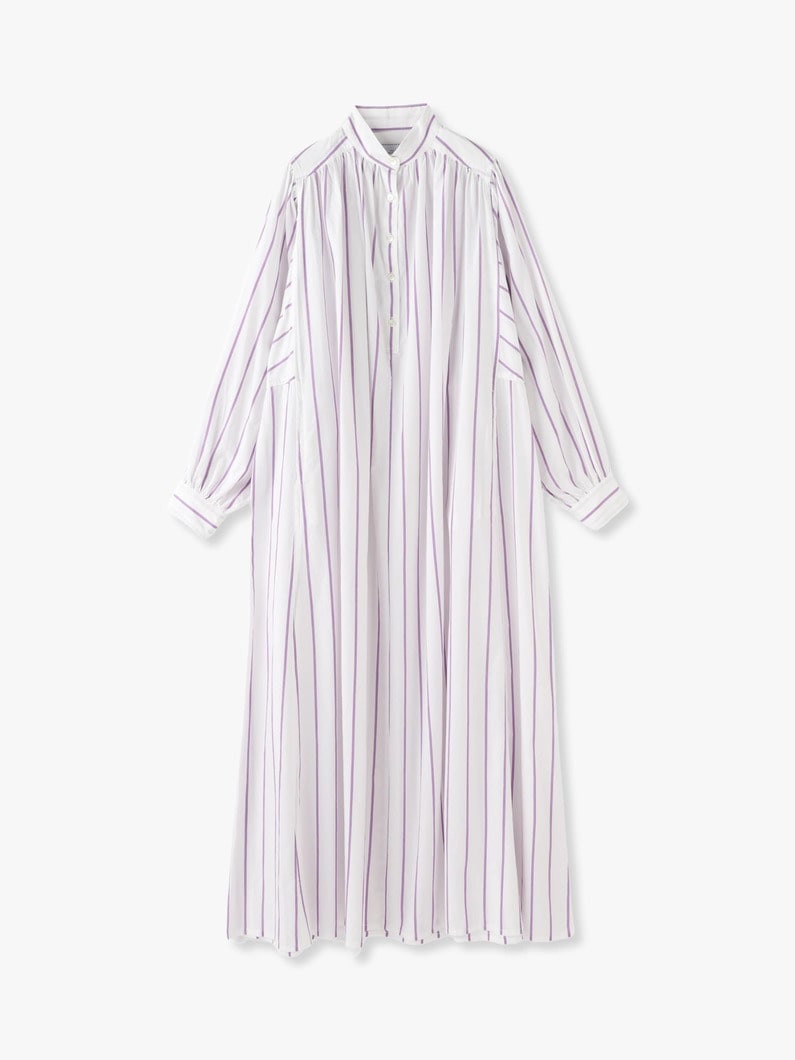 Striped Caftan Dress (purple) 詳細画像 purple 3