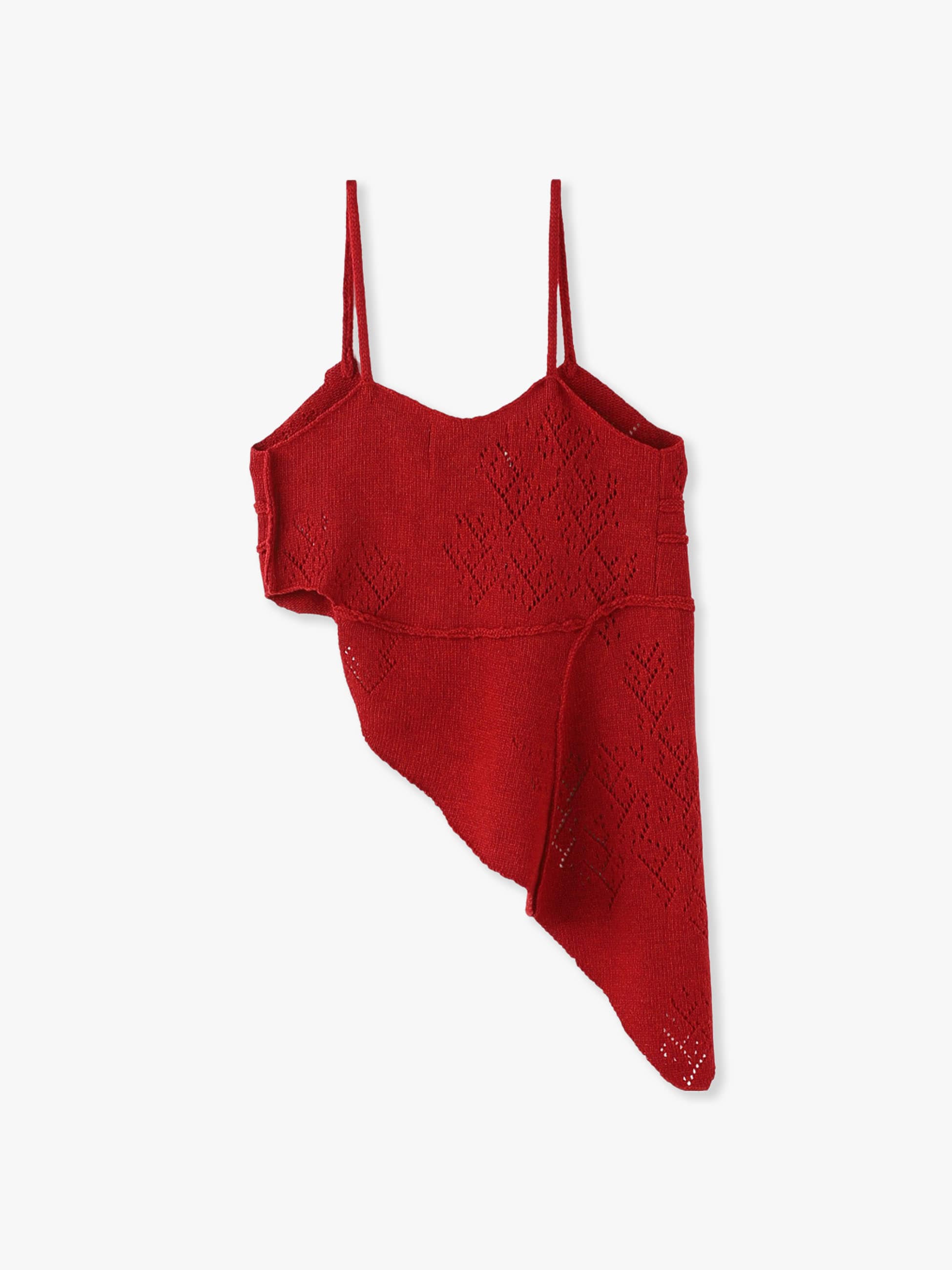 Fallen Leaves Cut Camisole Top (red)