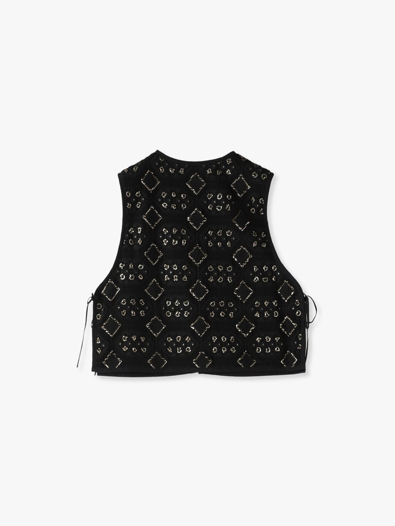 India Embroidery Vest 詳細画像 black 6