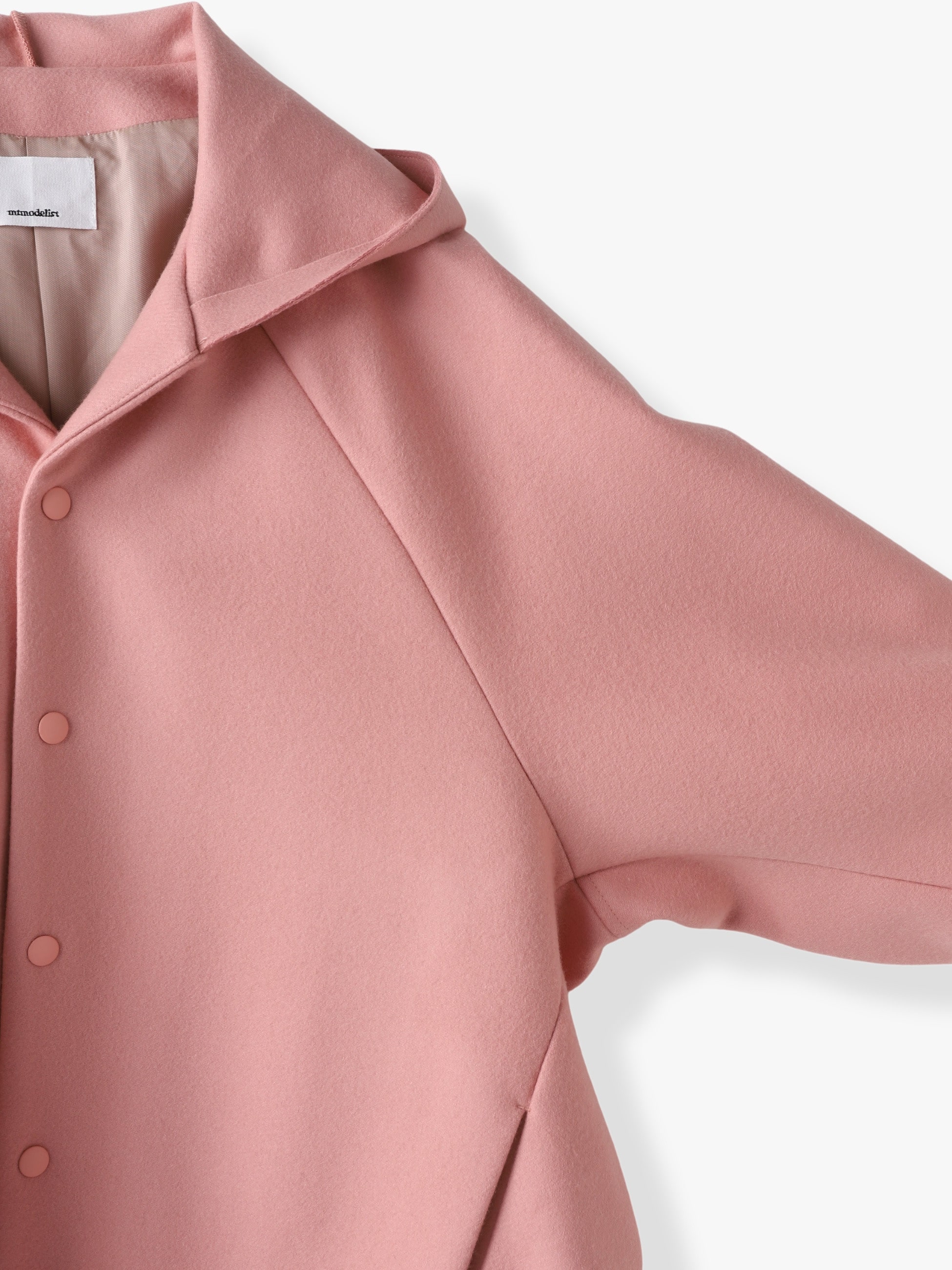 Melton Hoodie Coat (pink)｜mtmodelist(エムティーモデリスト)｜Ron ...