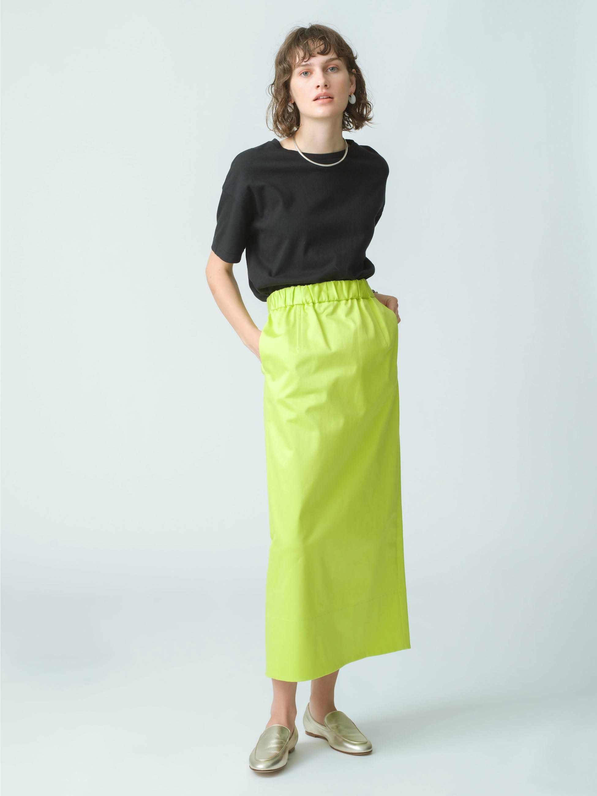 Color Cotton Pencil Skirt｜ebure(エブール)｜Ron Herman