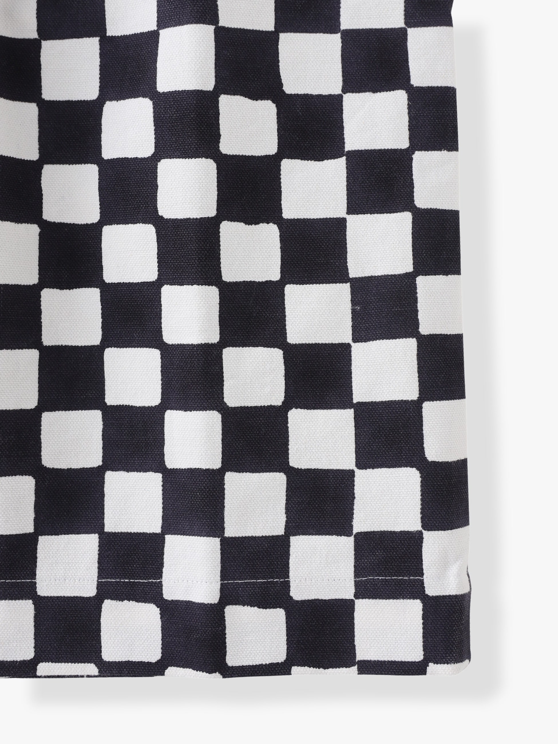 Checkered Canvas Skirt (black)｜SZ Blockprints(エスゼット ブロック