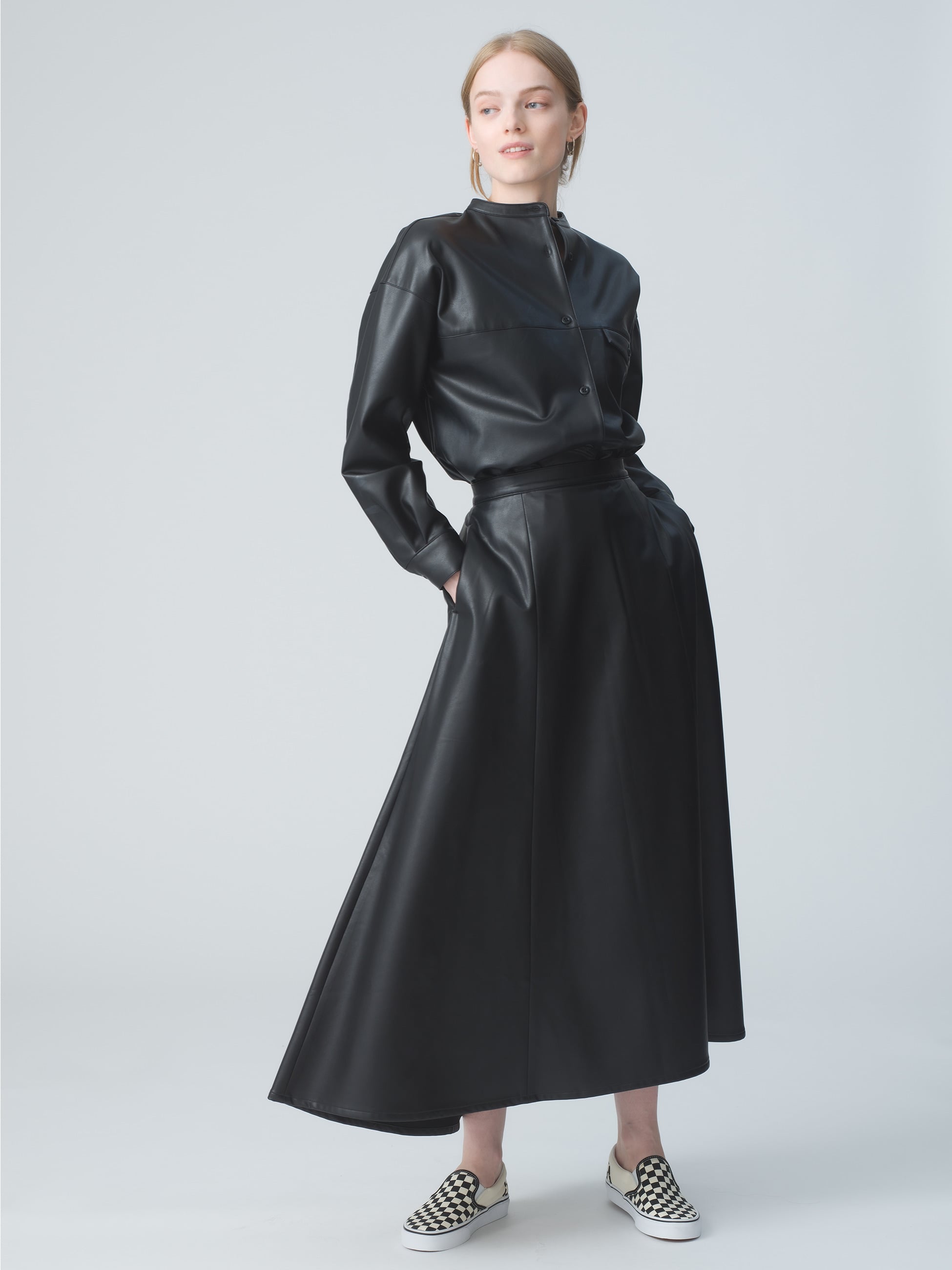 RHC Eco Leather Skirt  ロンハーマン ブラックレディース
