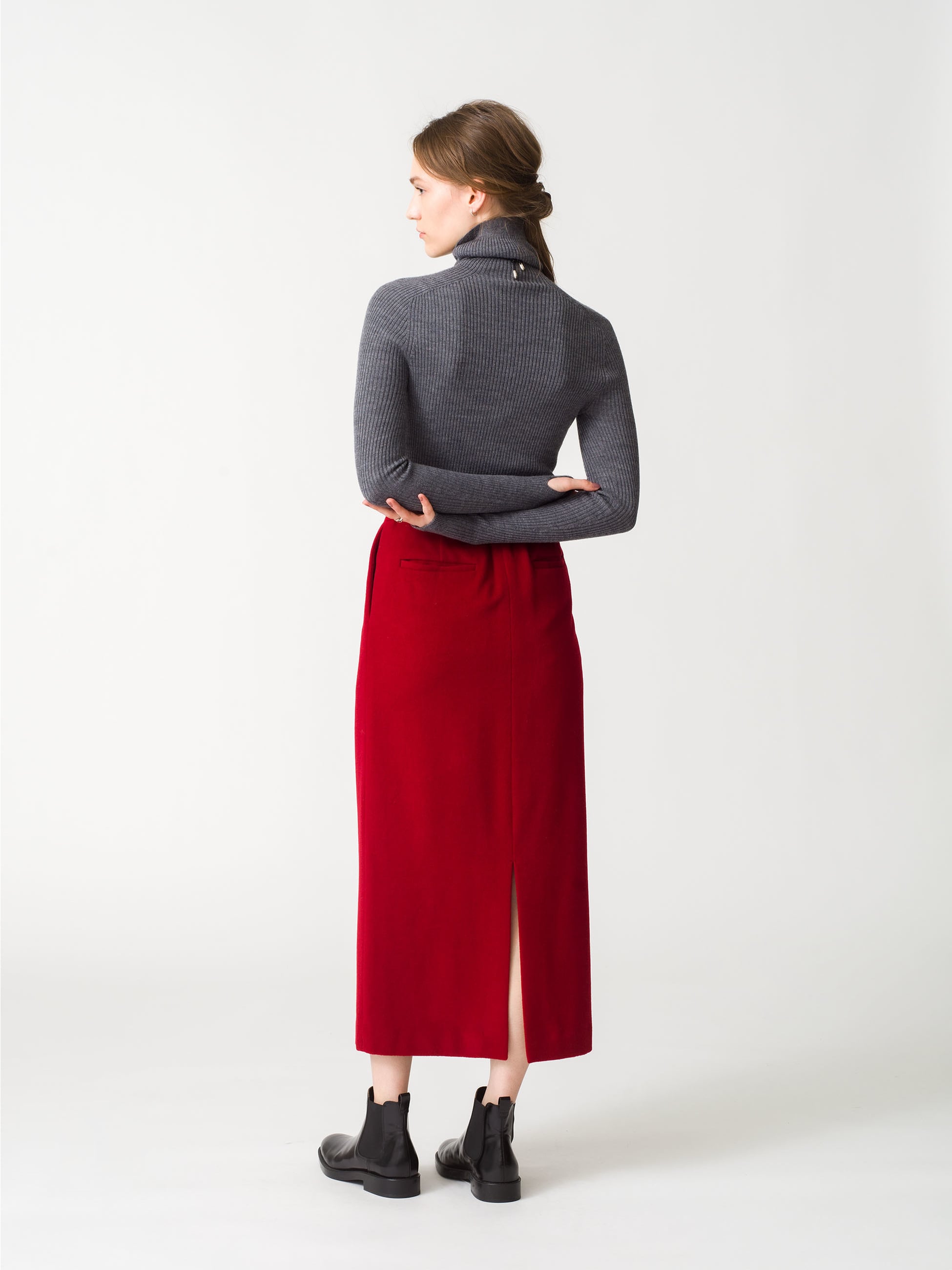 UNION LAUNCH High Waist Skirt (red)新品未使用