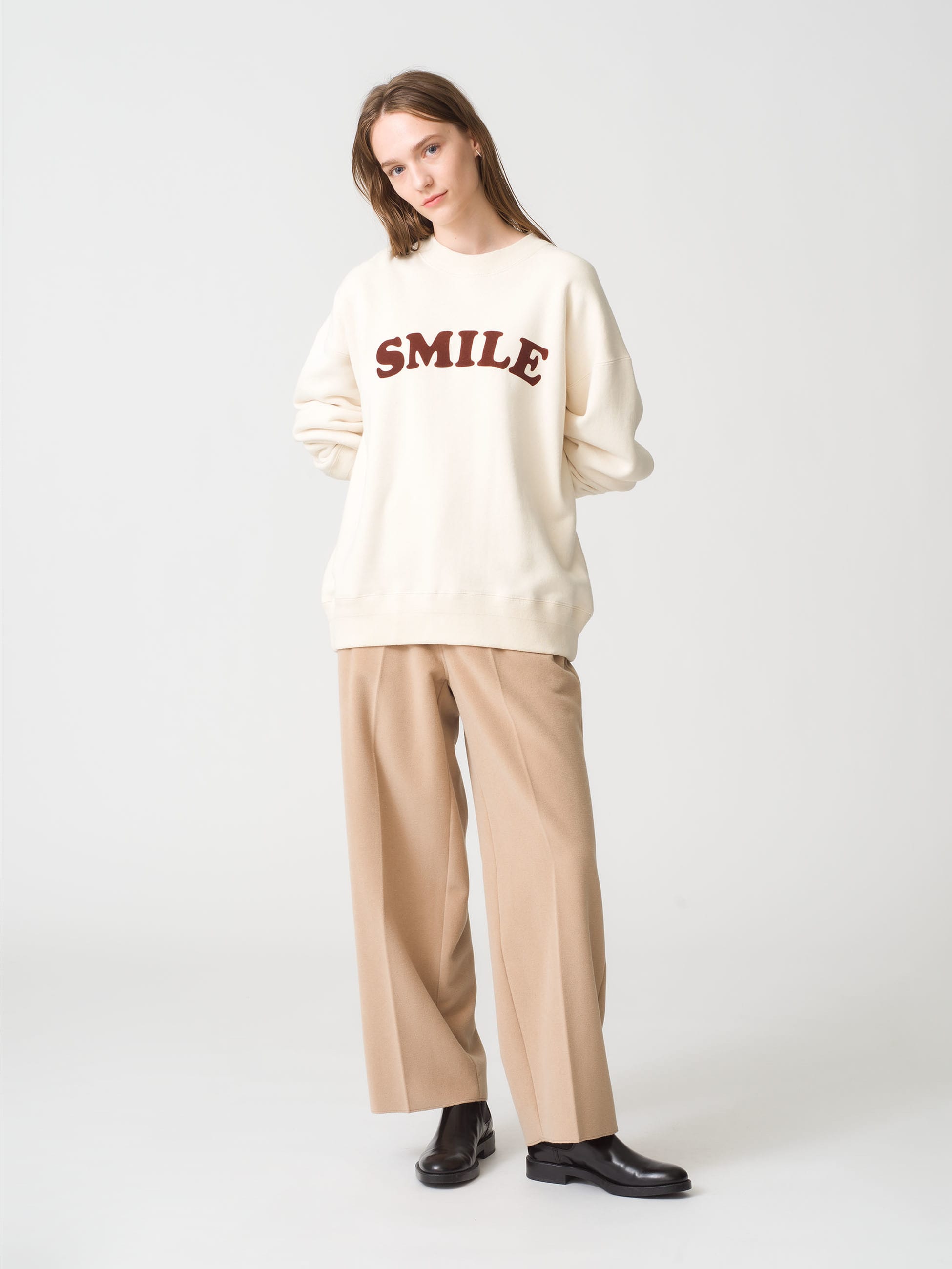Wide Angora Wool Pants (beige)｜UNION LAUNCH(ユニオンランチ)｜Ron
