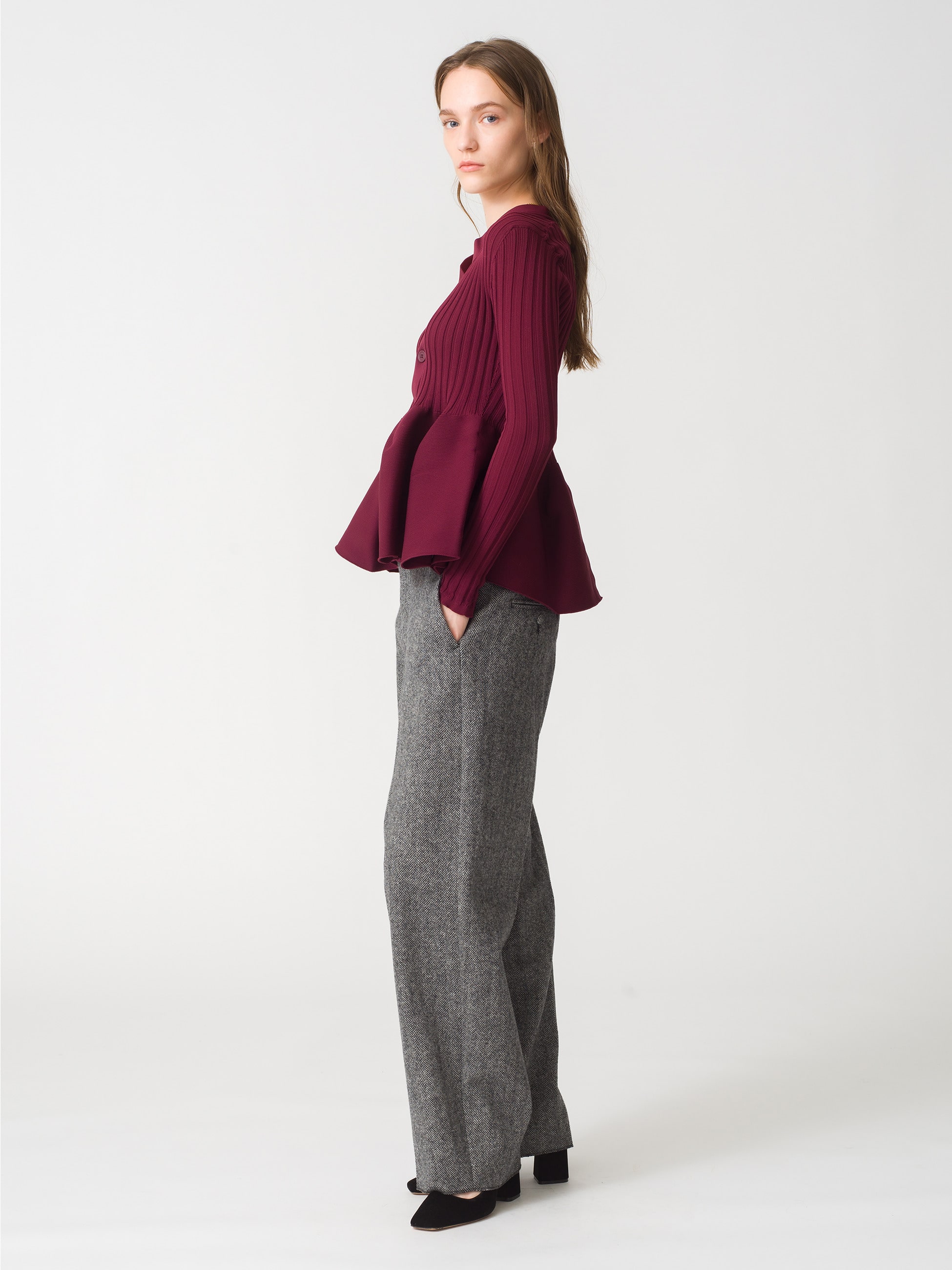 Wide Wool Herringbone Pants｜UNION LAUNCH(ユニオンランチ)｜Ron Herman