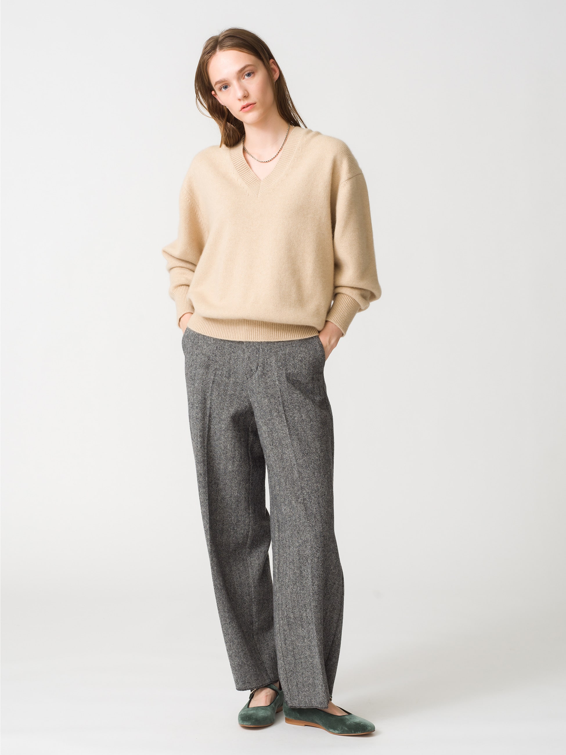 Wide Wool Herringbone Pants｜UNION LAUNCH(ユニオンランチ)｜Ron Herman