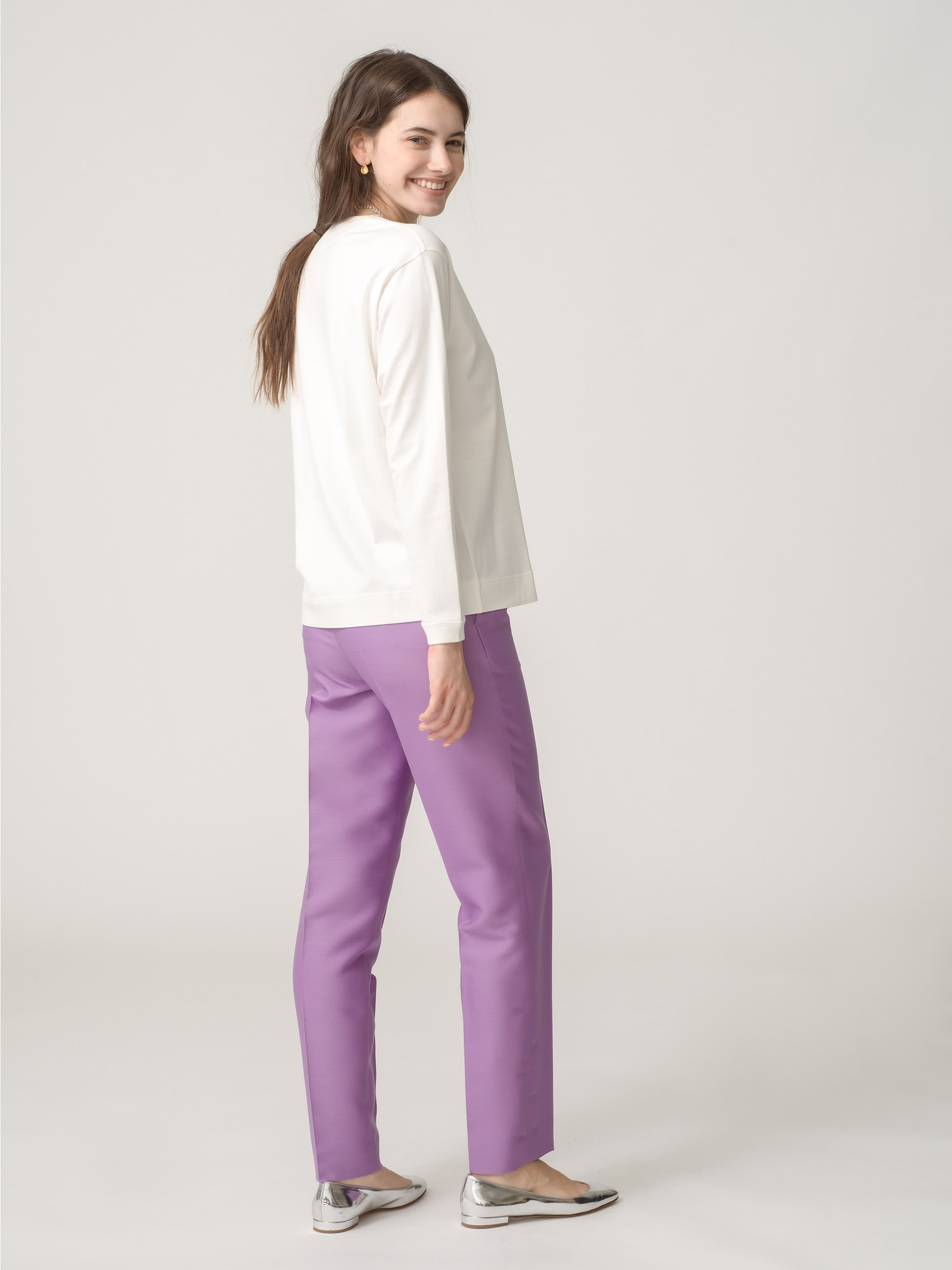 Bright Silk Wool Pants