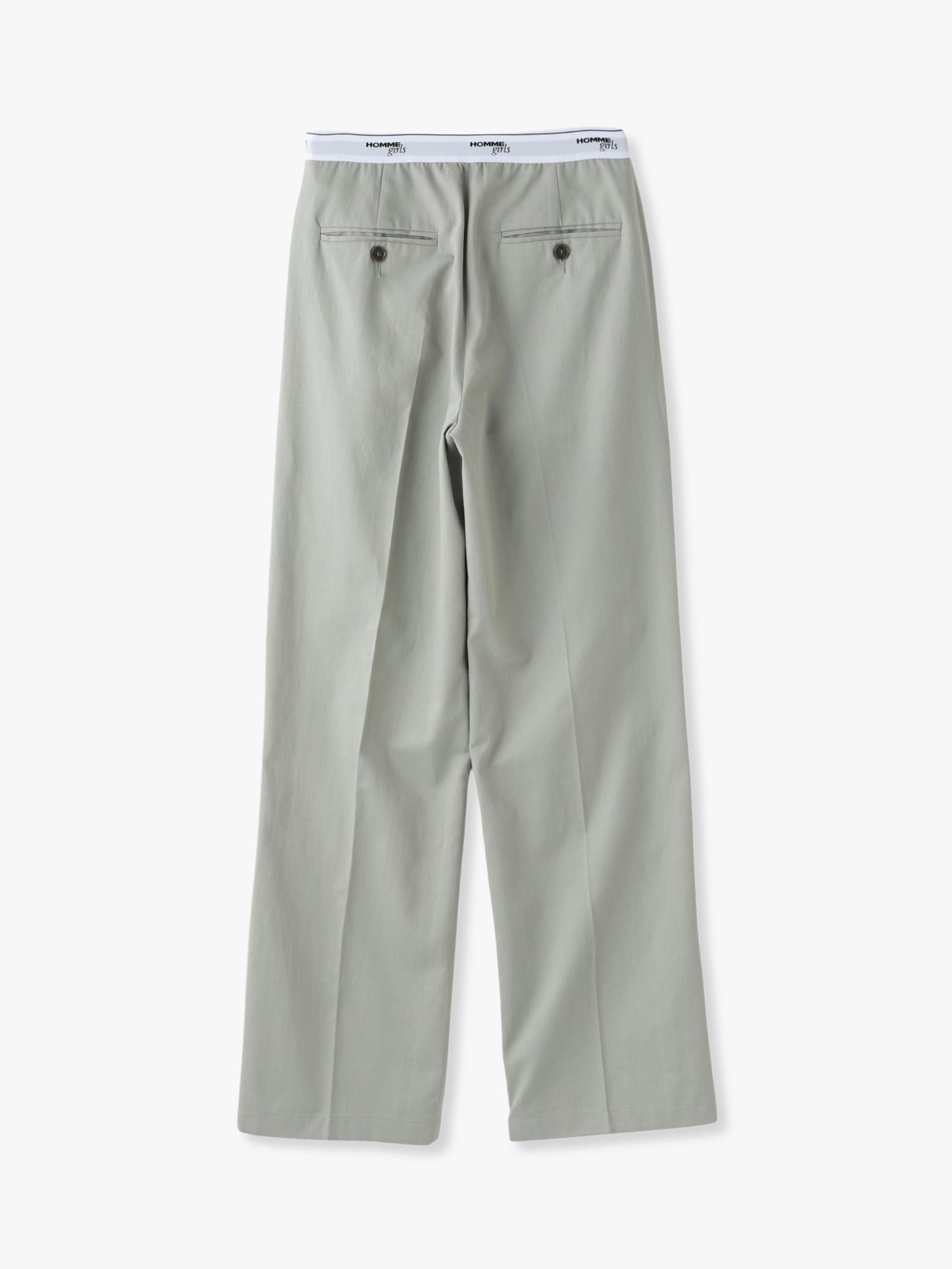 Pleated Elastic Waistband Pant in Gray – HOMMEGIRLS