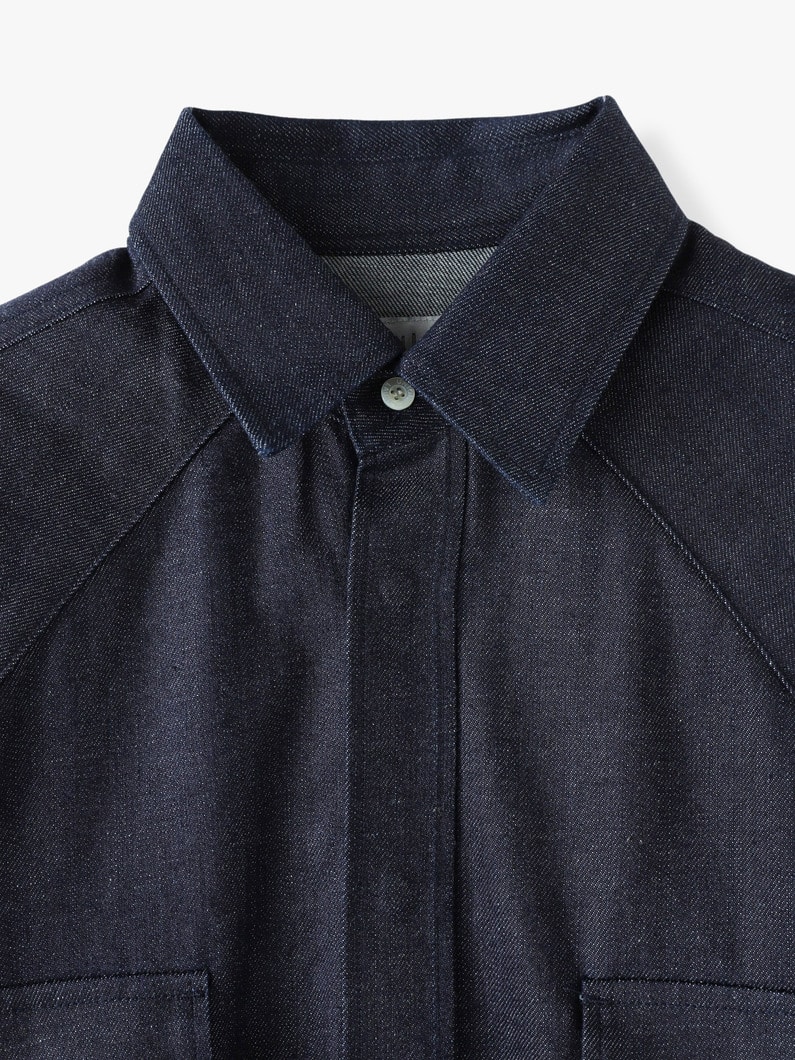 Organic Cotton Western Denim Shirt 詳細画像 raw indigo 2