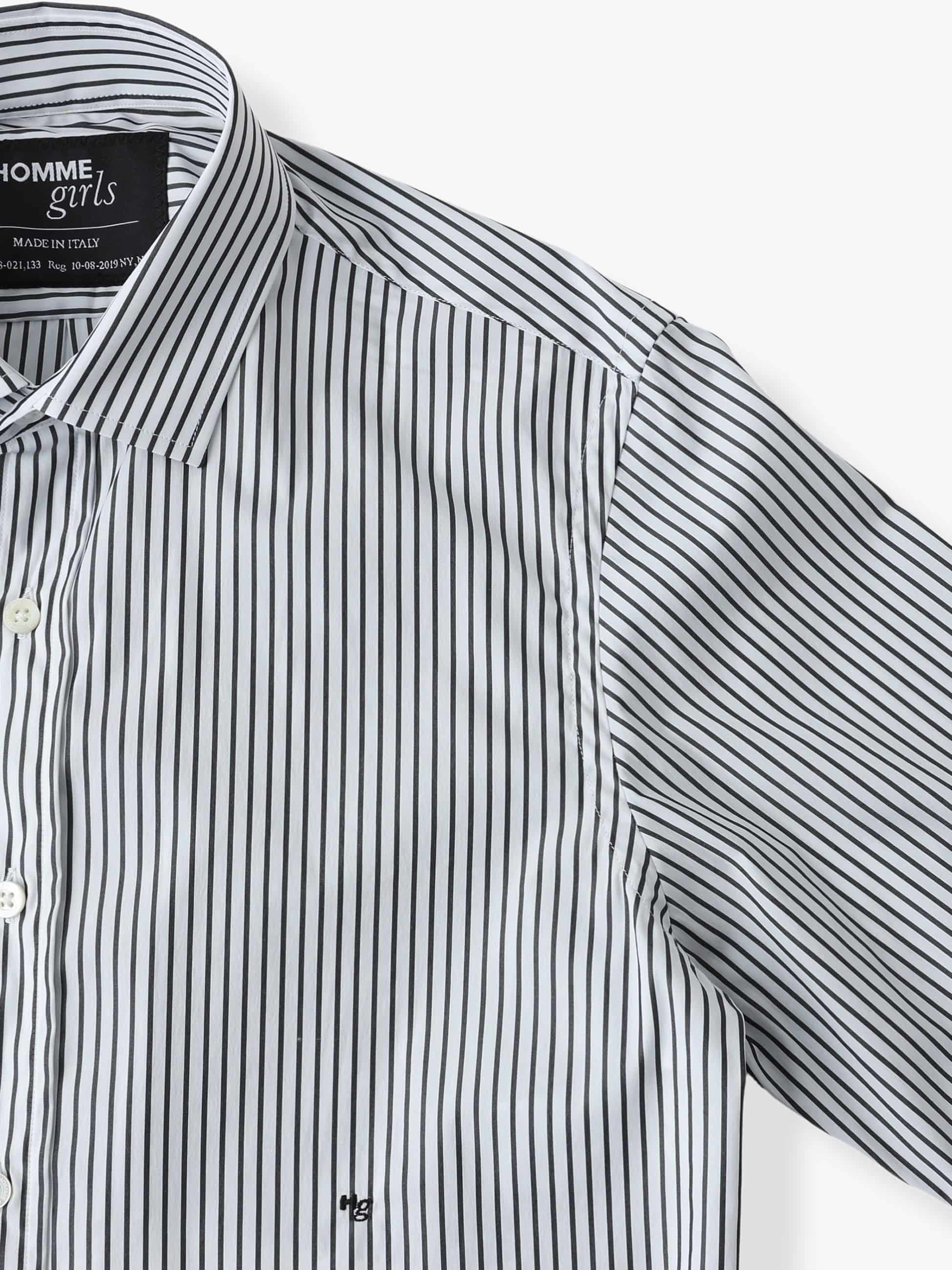 Striped Super Cropped Shirt｜HOMME girls(オムガールズ)｜Ron Herman