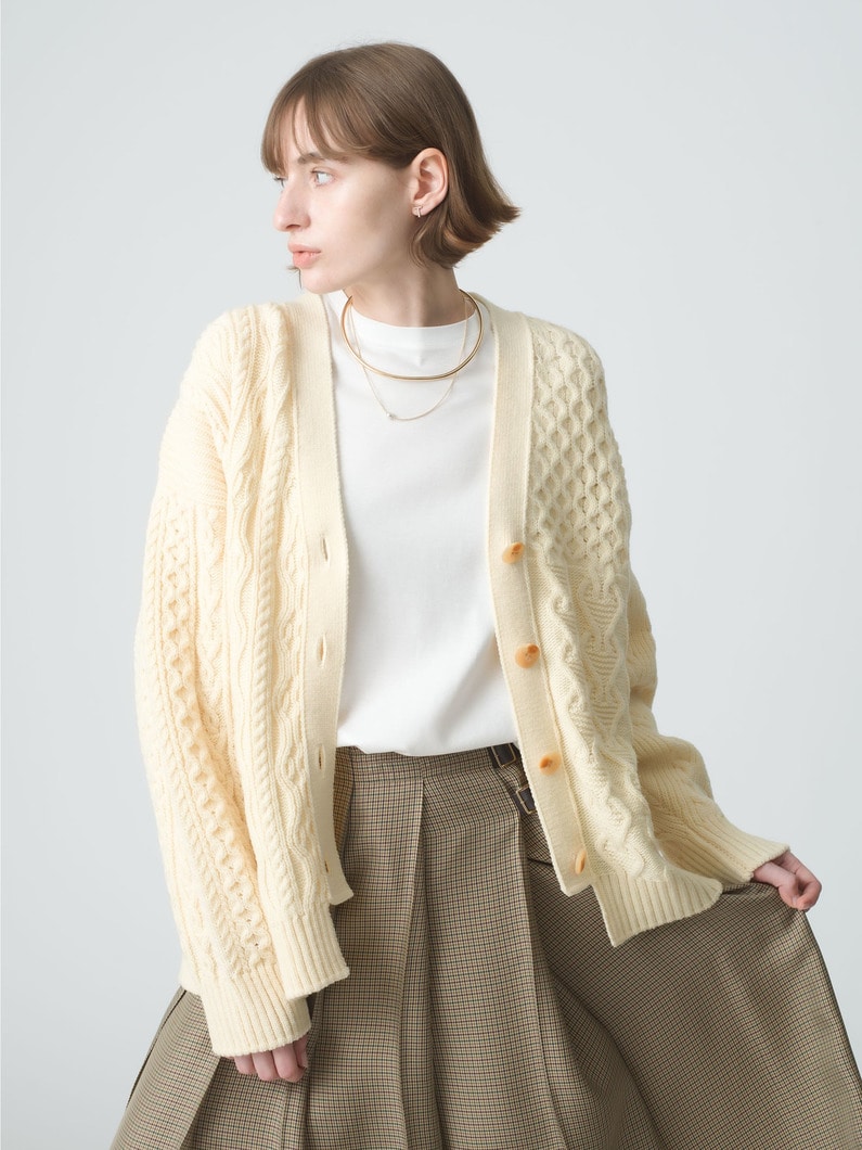 Mix Cable Knit Cardigan｜RH Vintage(アールエイチ ヴィンテージ ...