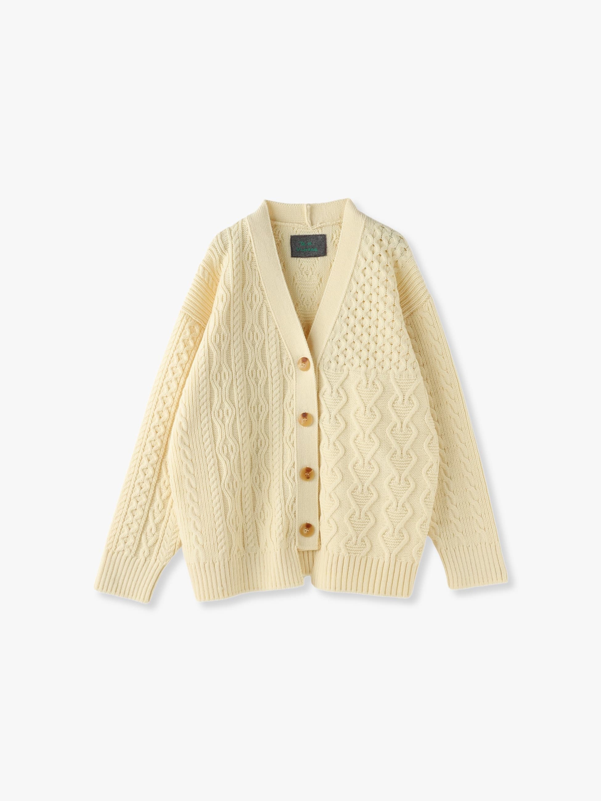 Mix Cable Knit Cardigan