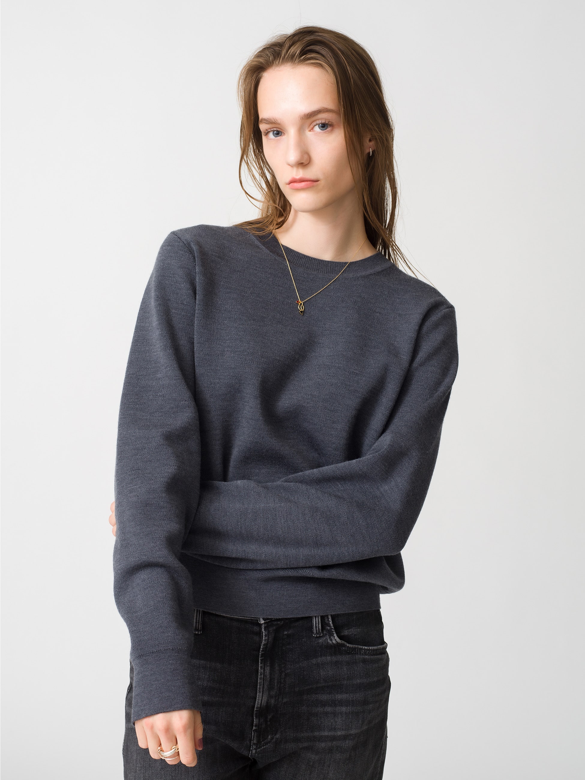 Ron Herman Wool Smooth Knit Pullover-