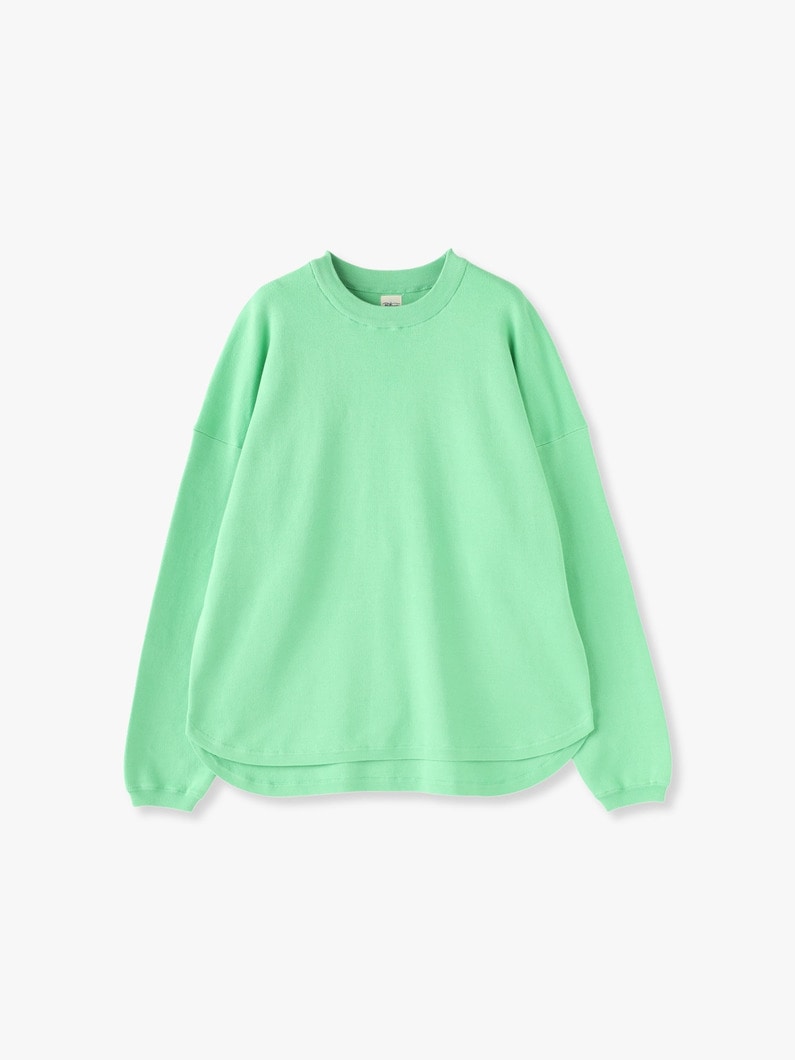 Cotton Smooth Knit Pullover 詳細画像 green 4