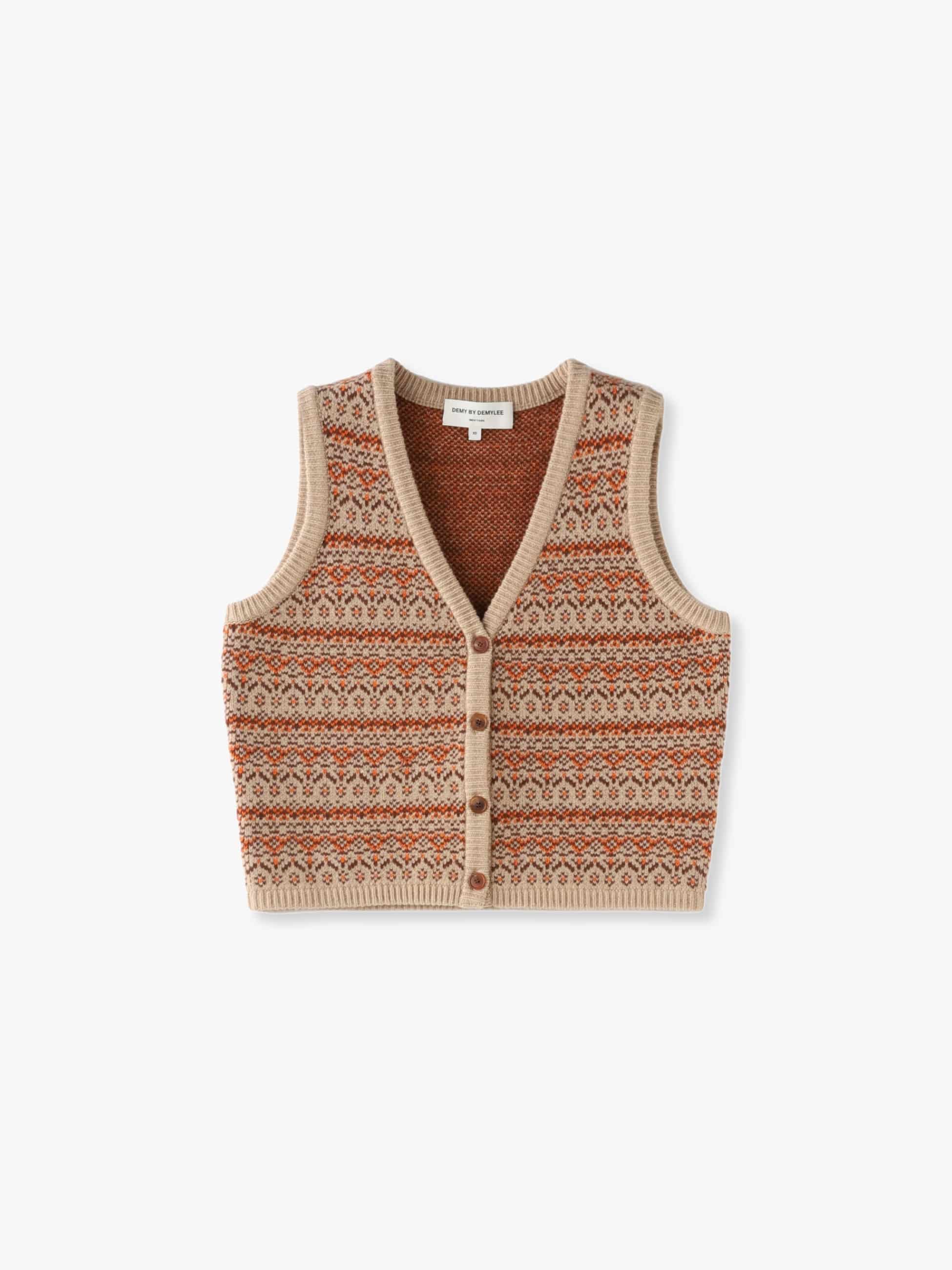 Balta Fair Isle Pattern Knit Vest｜DEMY BY DEMYLEE(デミー バイ