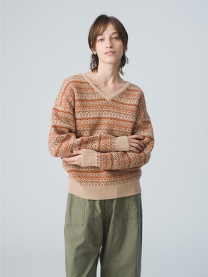 Midori Fair Isle Pattern Knit Pullover｜DEMY BY DEMYLEE(デミー