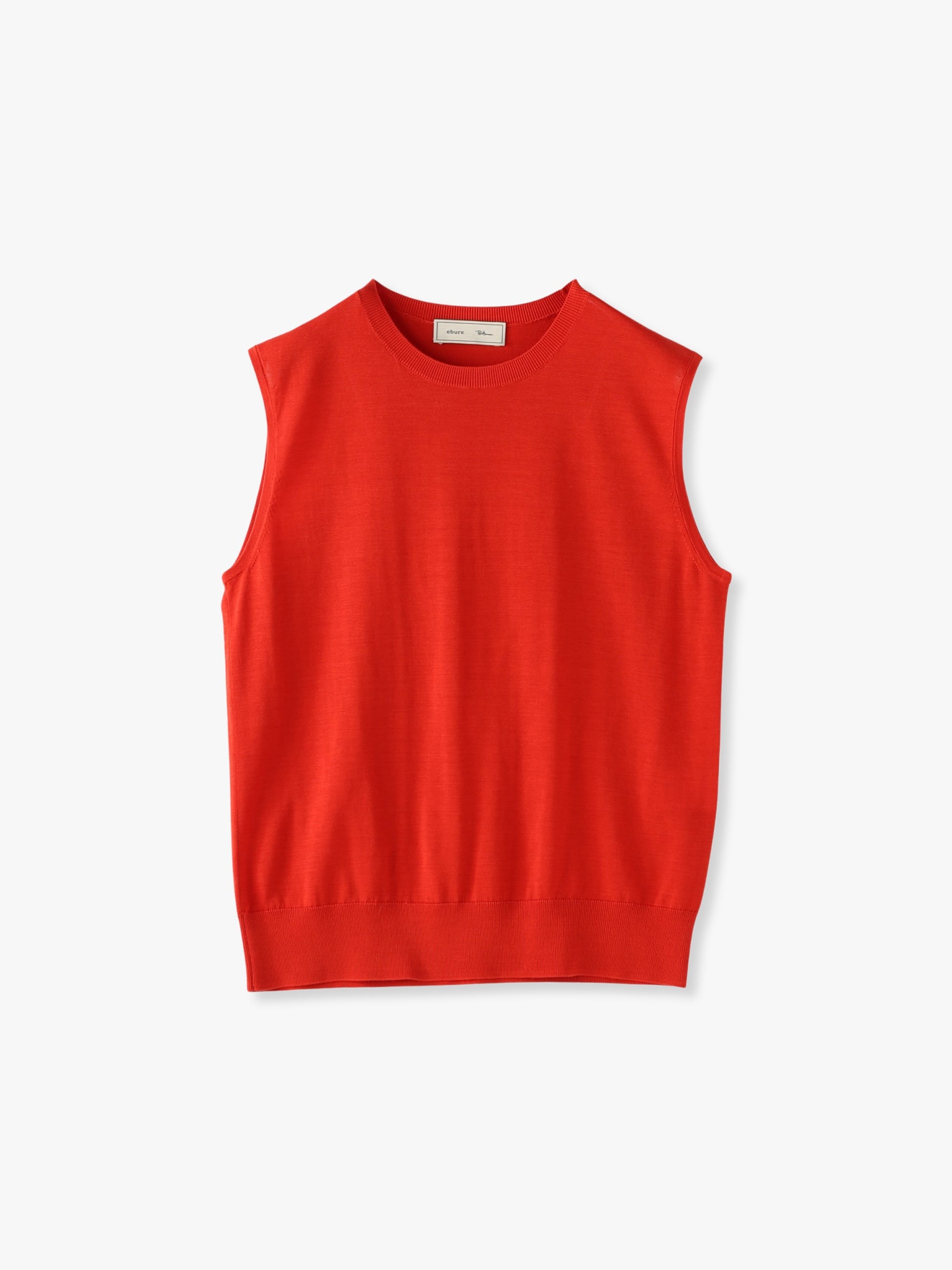 Light Silk Cotton Sleeveless Top (orange/yellow)｜ebure(エブール