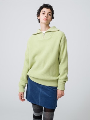Half Zip Knit Pullover (red / light green)｜UNION LAUNCH(ユニオン ...