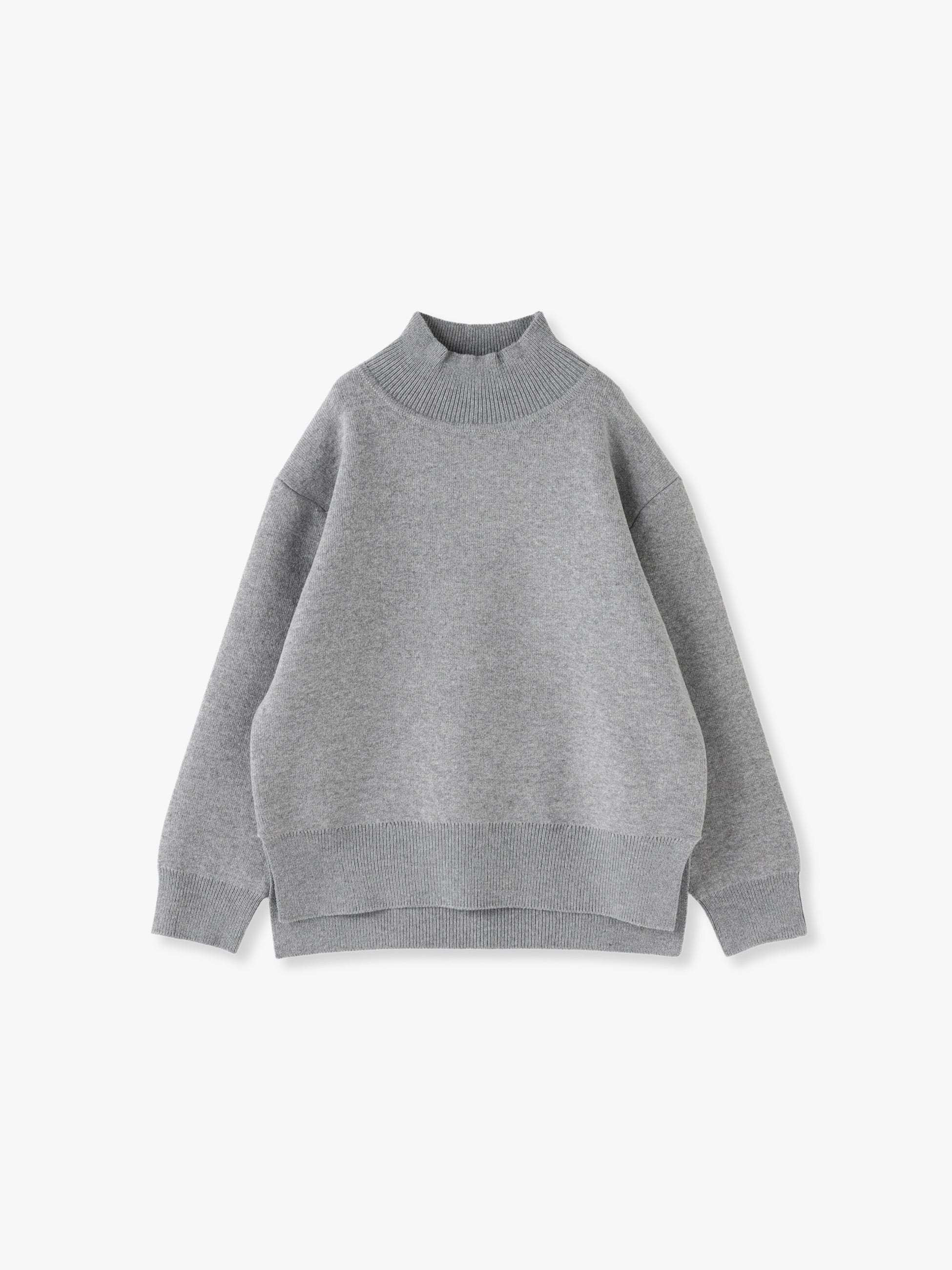 Double Faced Mock Neck Pullover