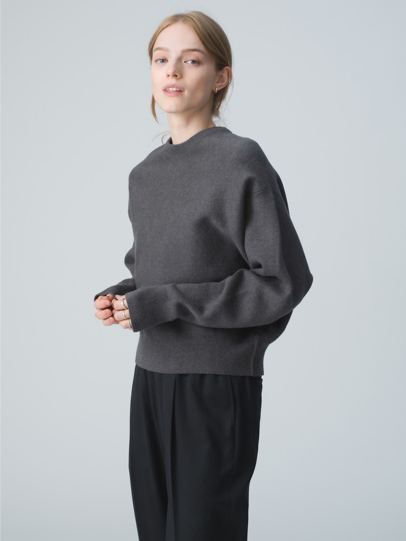 Cotton Cashmere Pullover 詳細画像 charcoal gray 2