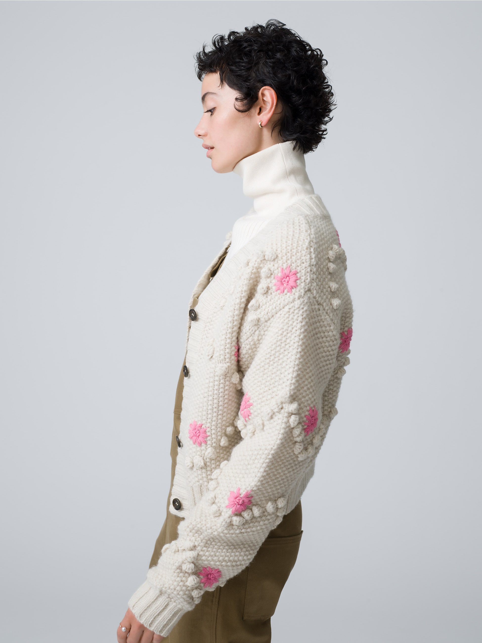 Popcorn Flower Knit Cardigan｜RHC(アールエイチシー)｜Ron Herman