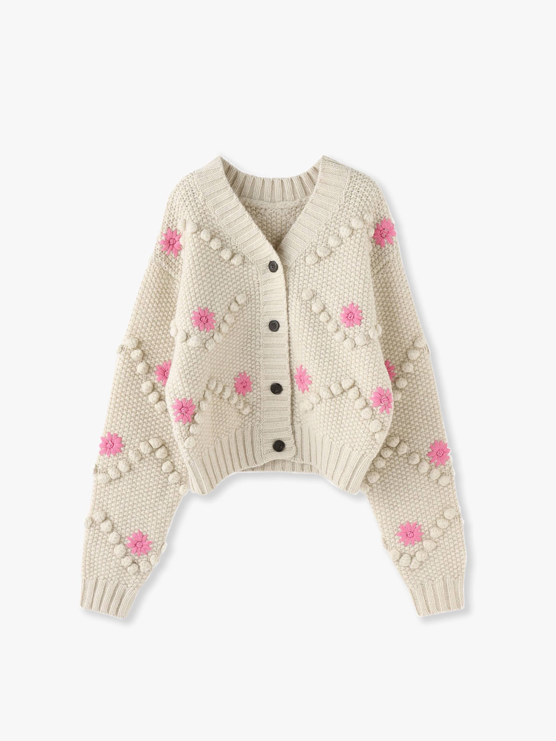 Popcorn Flower Knit Cardigan｜RHC(アールエイチシー)｜Ron Herman