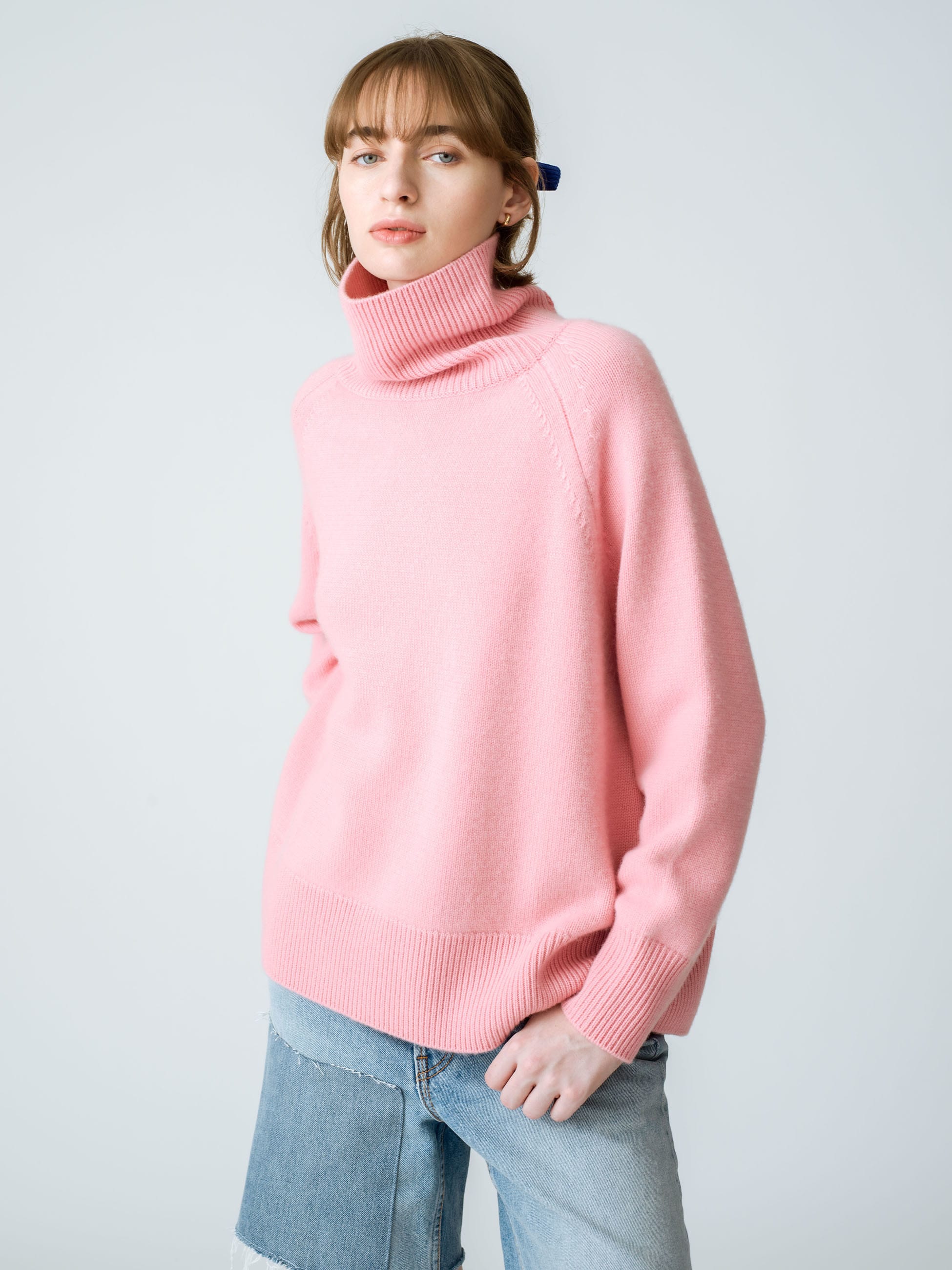 Low Gauge Cashmere Turtle Neck Pullover｜ebure(エブール)｜Ron Herman