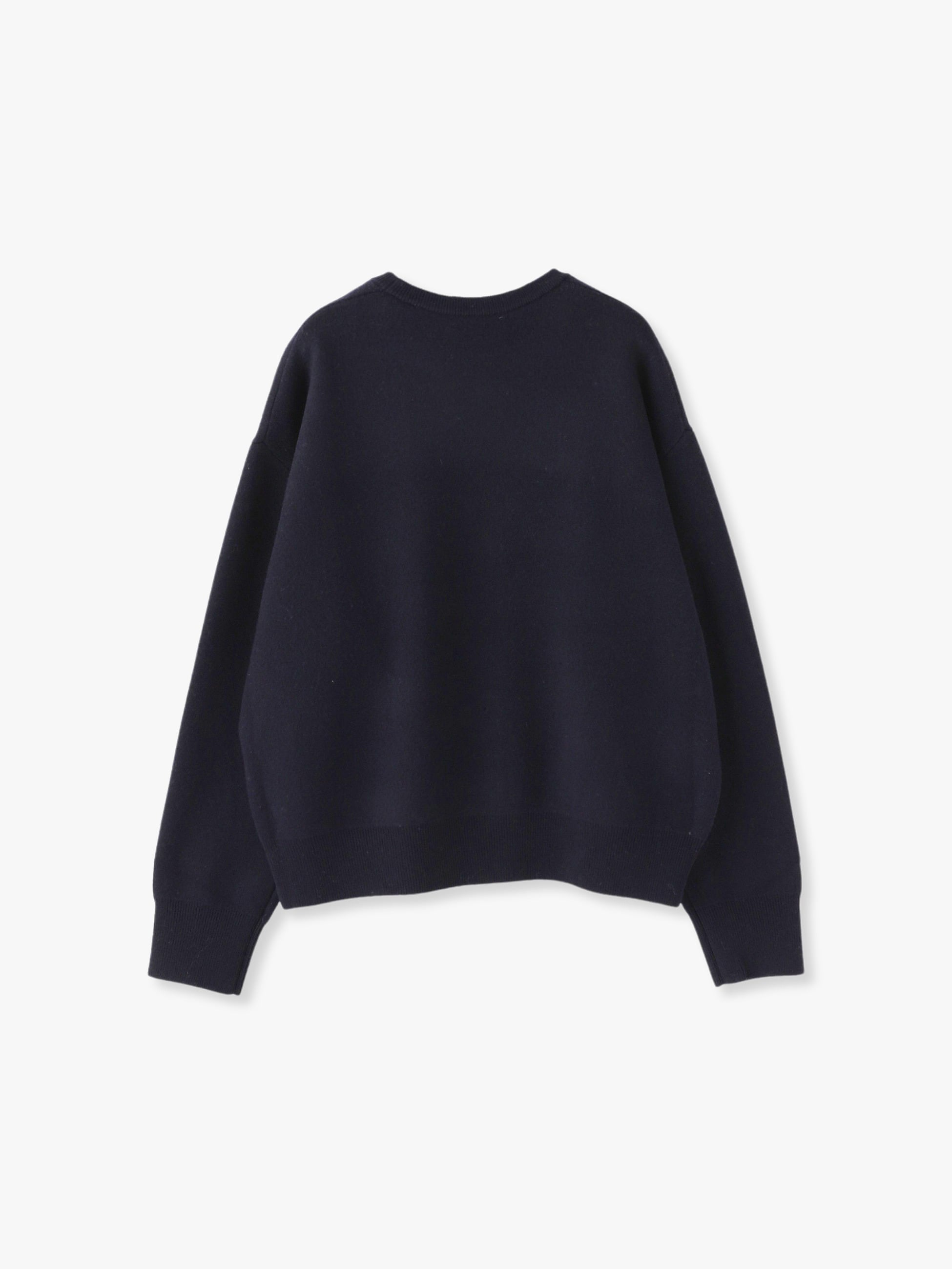 Soft Smooth Knit Pullover (navy/purple)｜ebure(エブール)｜Ron Herman