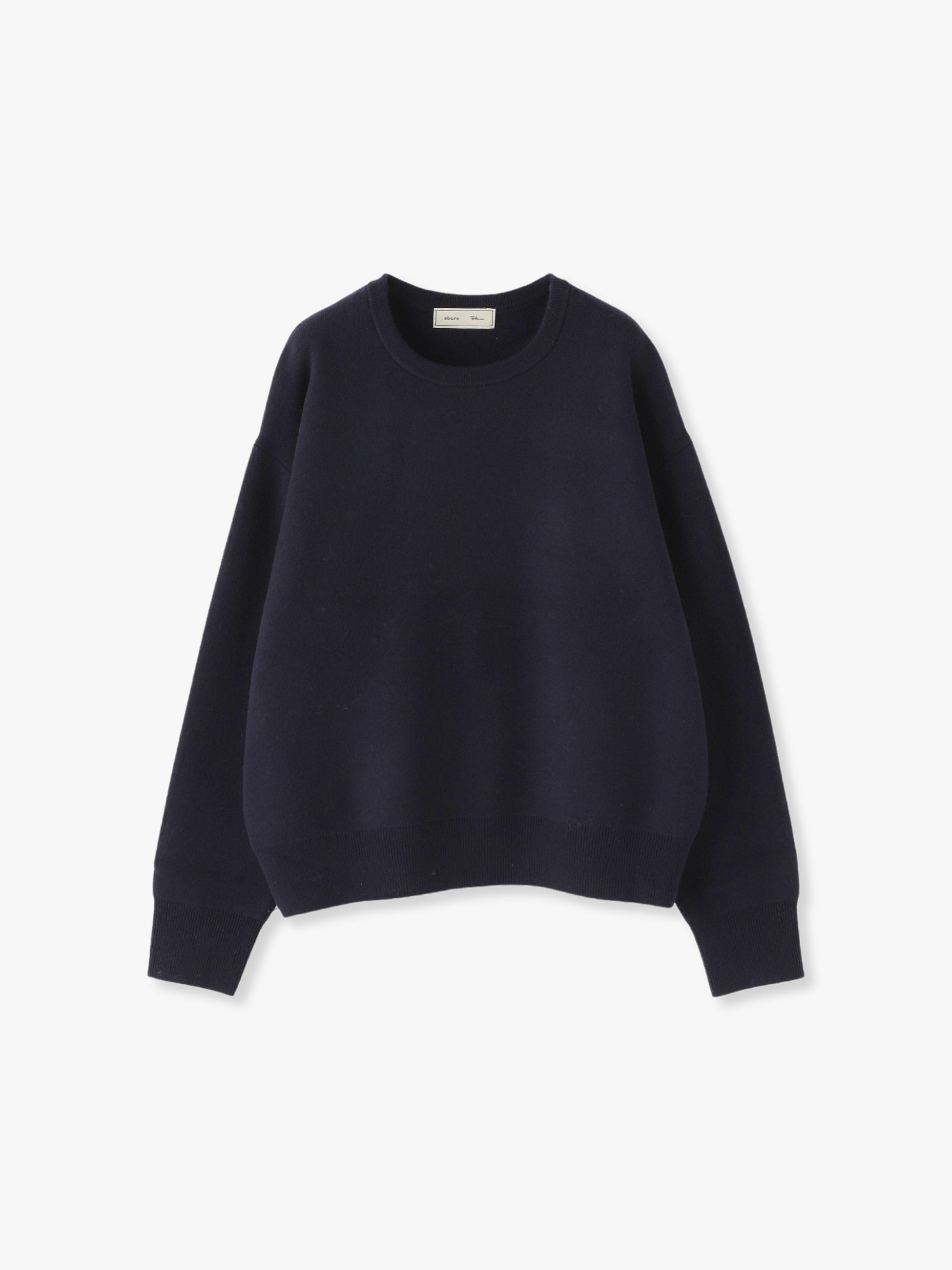 Soft Smooth Knit Pullover (navy/purple)｜ebure(エブール)｜Ron Herman