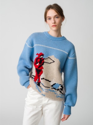 HERILL 23aw Cashmere Jacquard Sweater