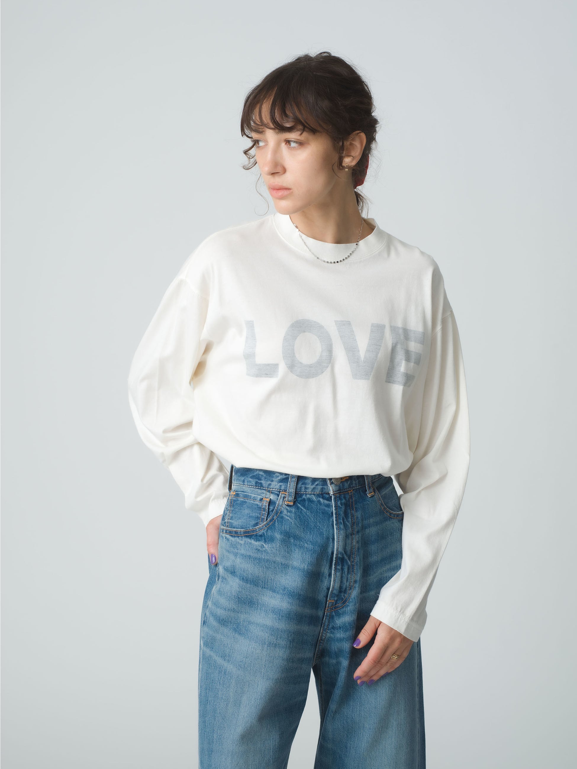 Love Slogan Long Sleeve Tee (women)｜KATHARINE HAMNETT(キャサリン