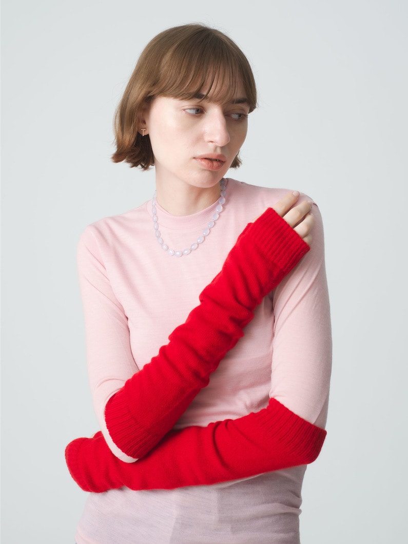 Cashmere Arm Warmers 詳細画像 red 1