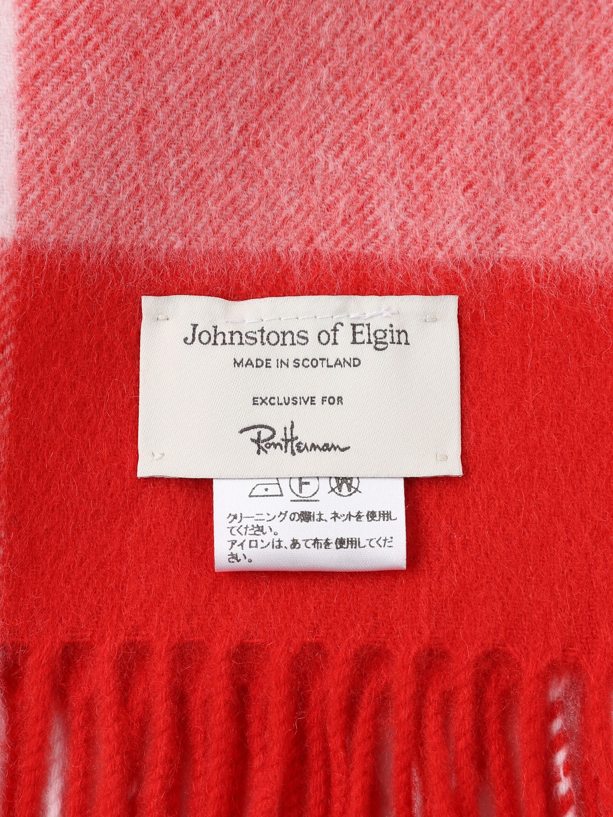 Block Checked Cashmere Stole｜Johnstons(ジョンストンズ)｜Ron Herman