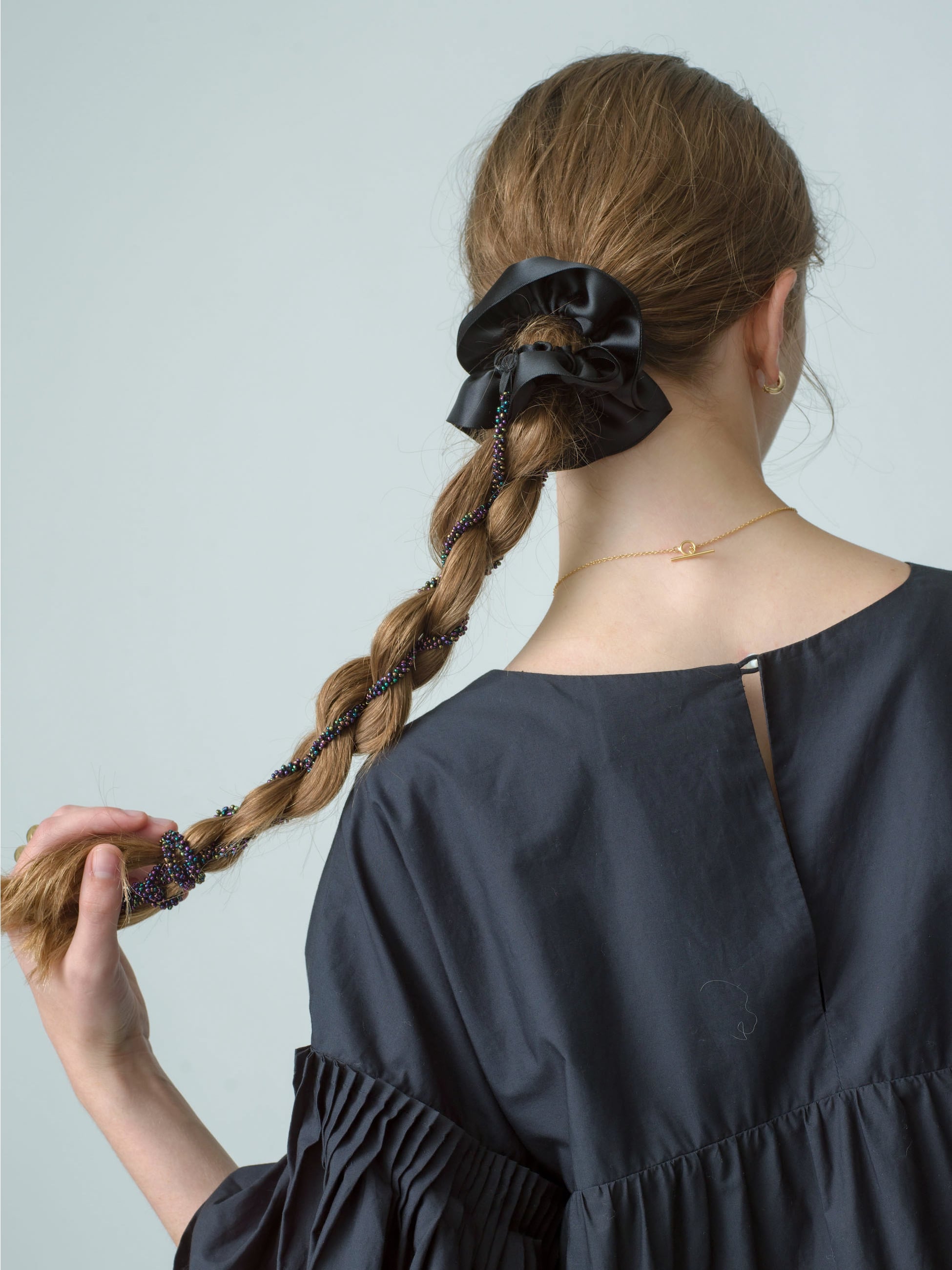 Satin Scrunchie (black)｜MERRMA(メルマ)｜Ron Herman