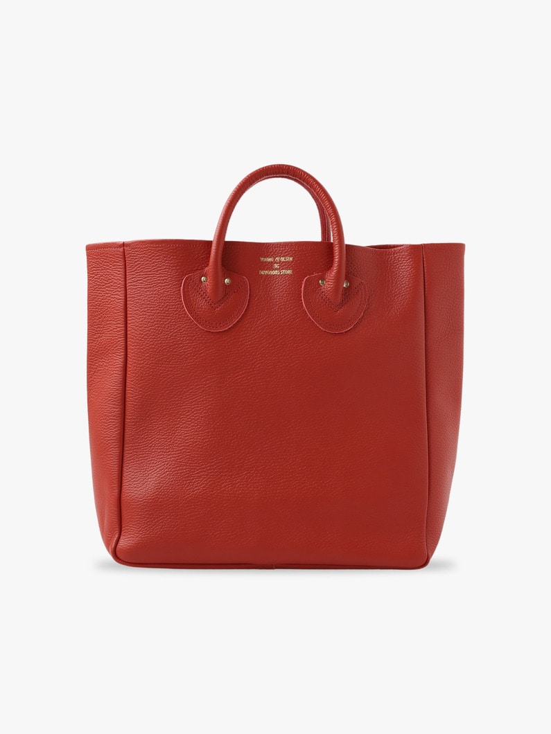 Embossed Leather Tote Bag (M) 詳細画像 red 1