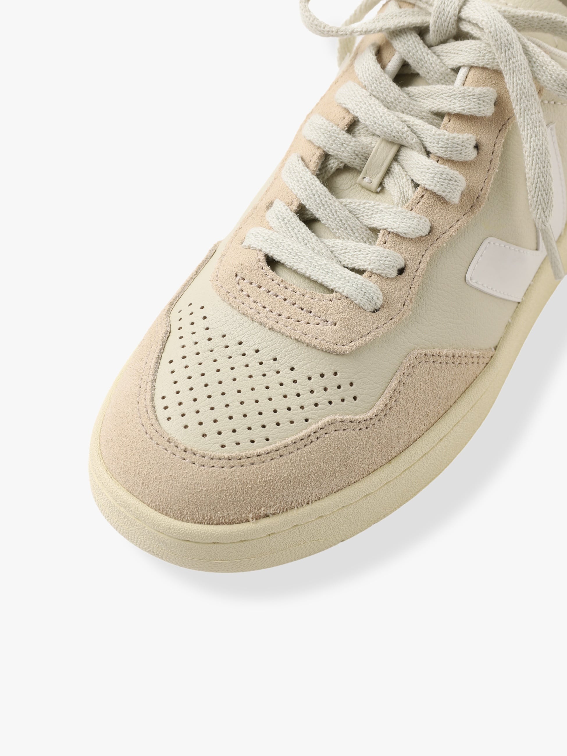 V-90 Leather Pierre White Sneakers (women) 詳細画像 white 6