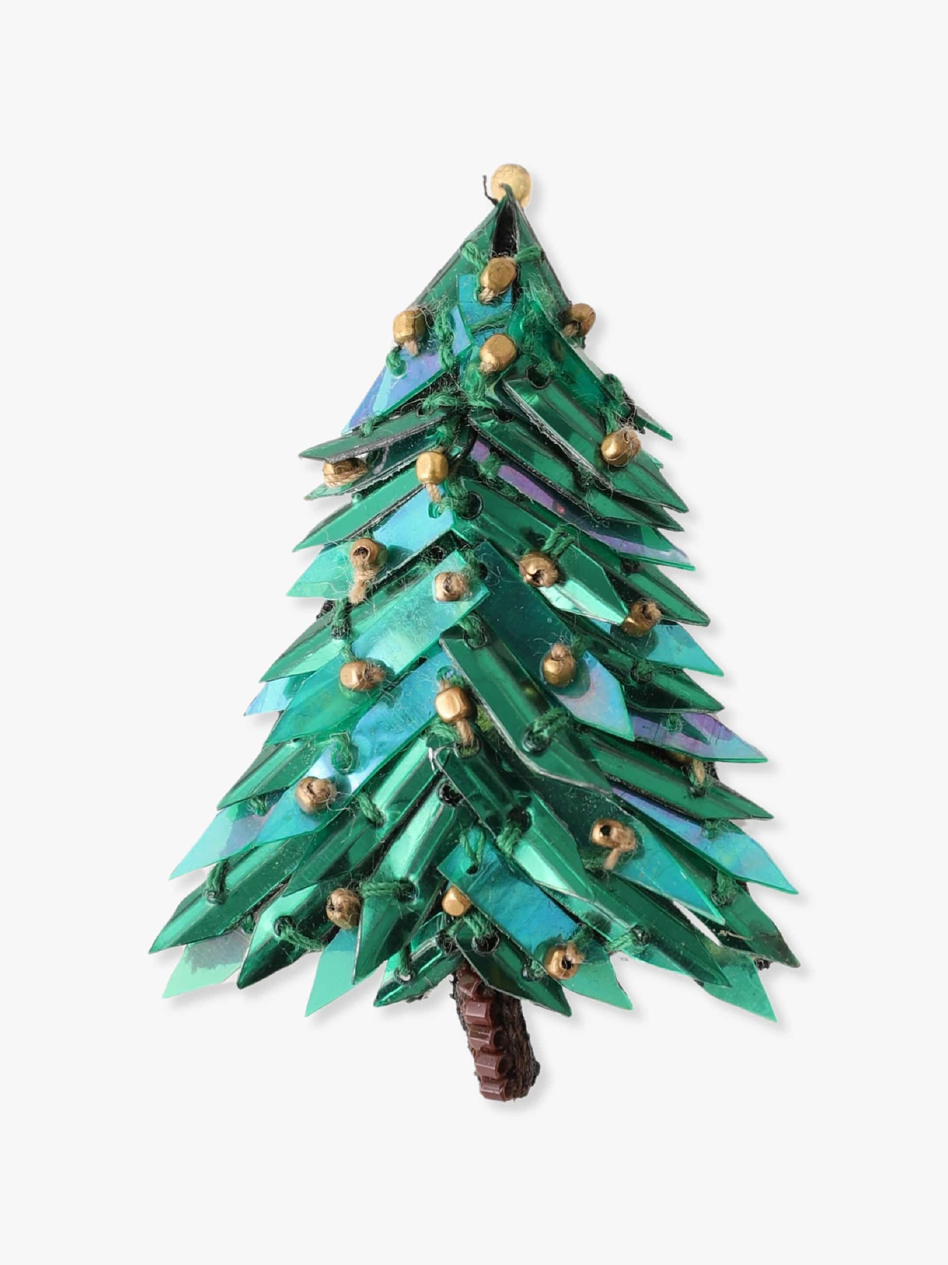 Handmade brooch Green Christmas Tree - Ornamentico shop