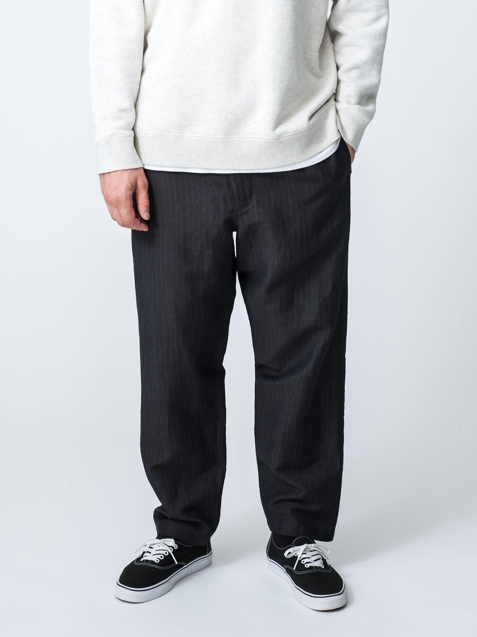 Wool Linen Weather Striped Wide Pants｜Ron Herman(ロンハーマン