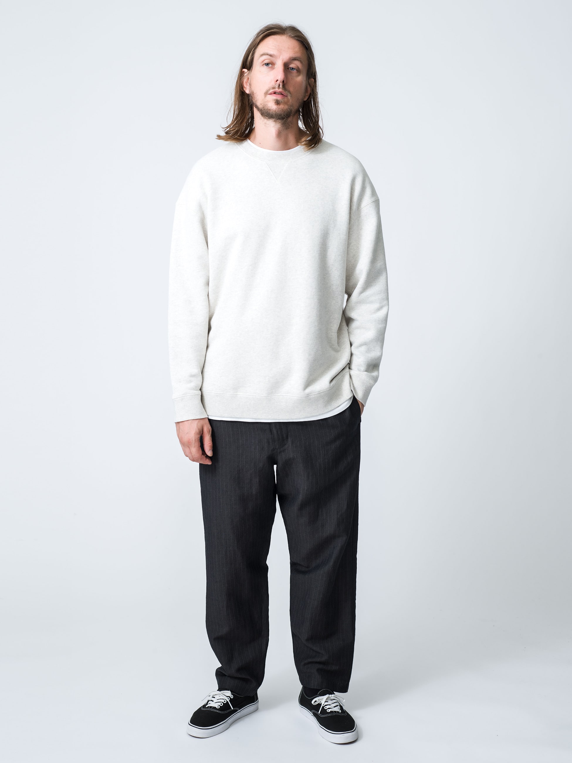 Wool Linen Weather Striped Wide Pants｜Ron Herman(ロンハーマン