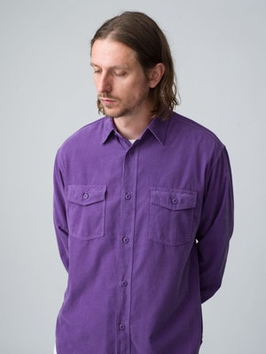 Corduroy Garment Dyed Shirt 詳細画像 purple