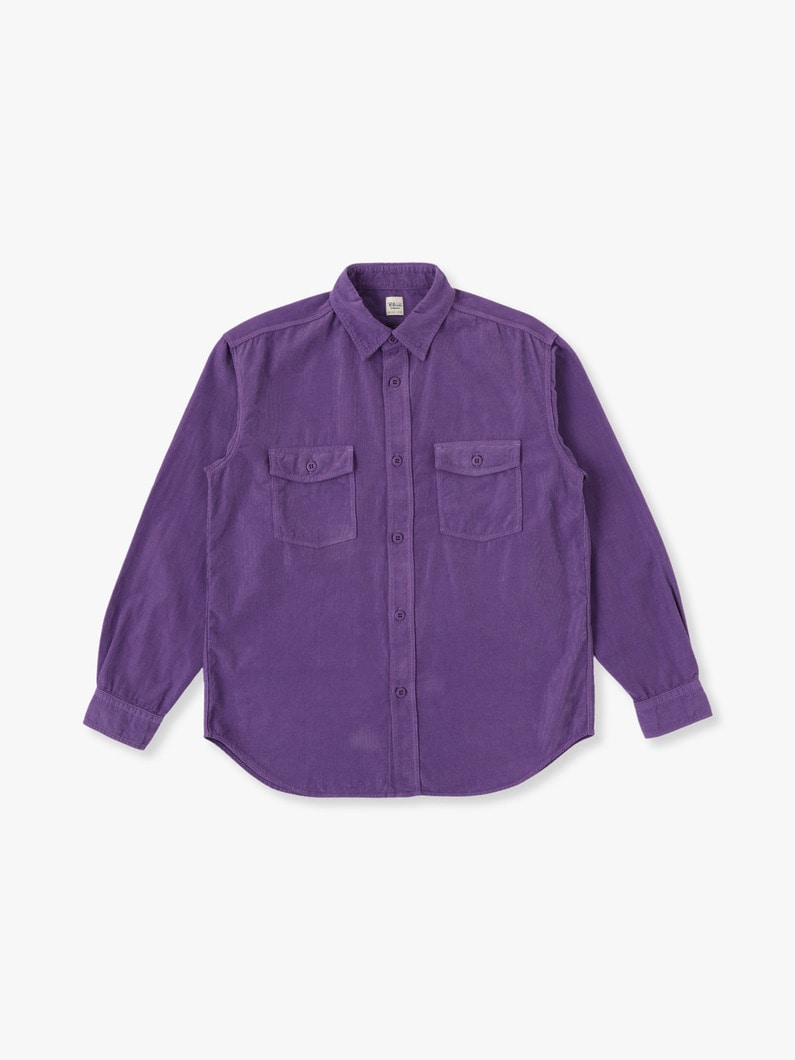 Corduroy Garment Dyed Shirt 詳細画像 purple 2