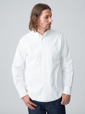 Oxford Button Down White Shirt 詳細画像 white