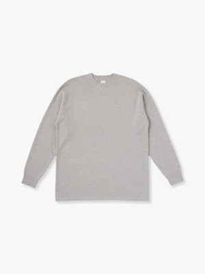 Cotton Cashmere Smooth Knit Pullover 詳細画像 light gray