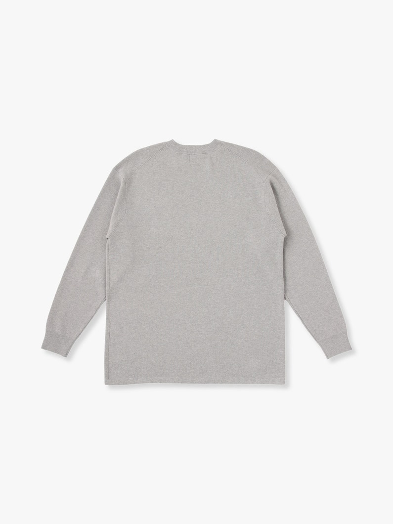 Cotton Cashmere Smooth Knit Pullover 詳細画像 light gray 2