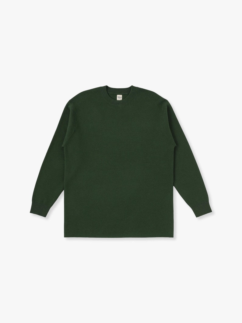 Cotton Cashmere Smooth Knit Pullover 詳細画像 green 2