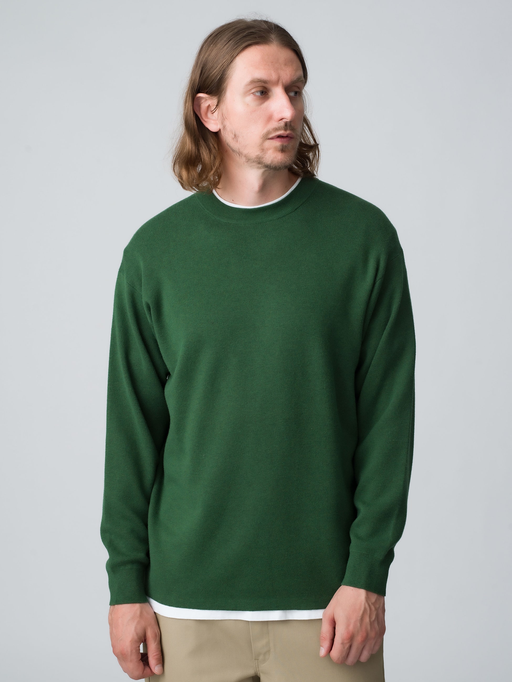 Cotton Cashmere Smooth Knit Pullover